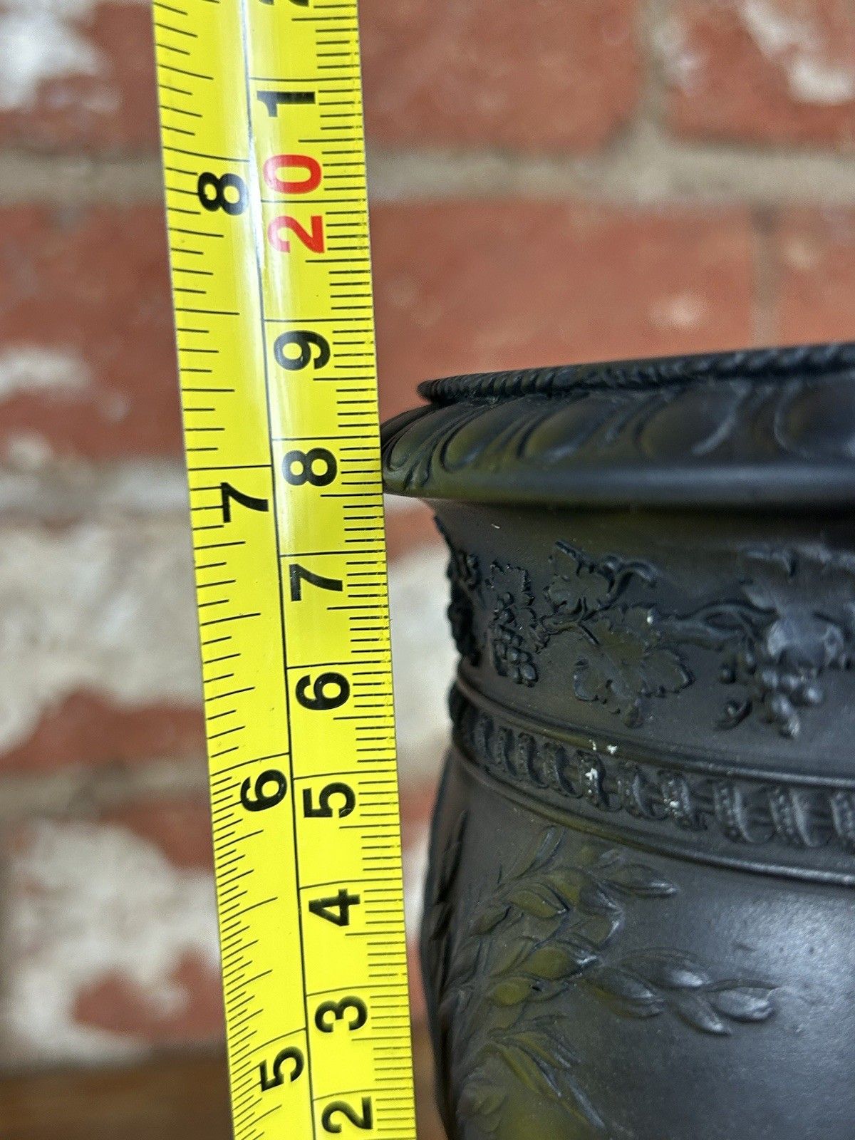 photo for sale Early Black Basalt Vase, Wedgwood Style, Dipping Of Achilles, 19cm