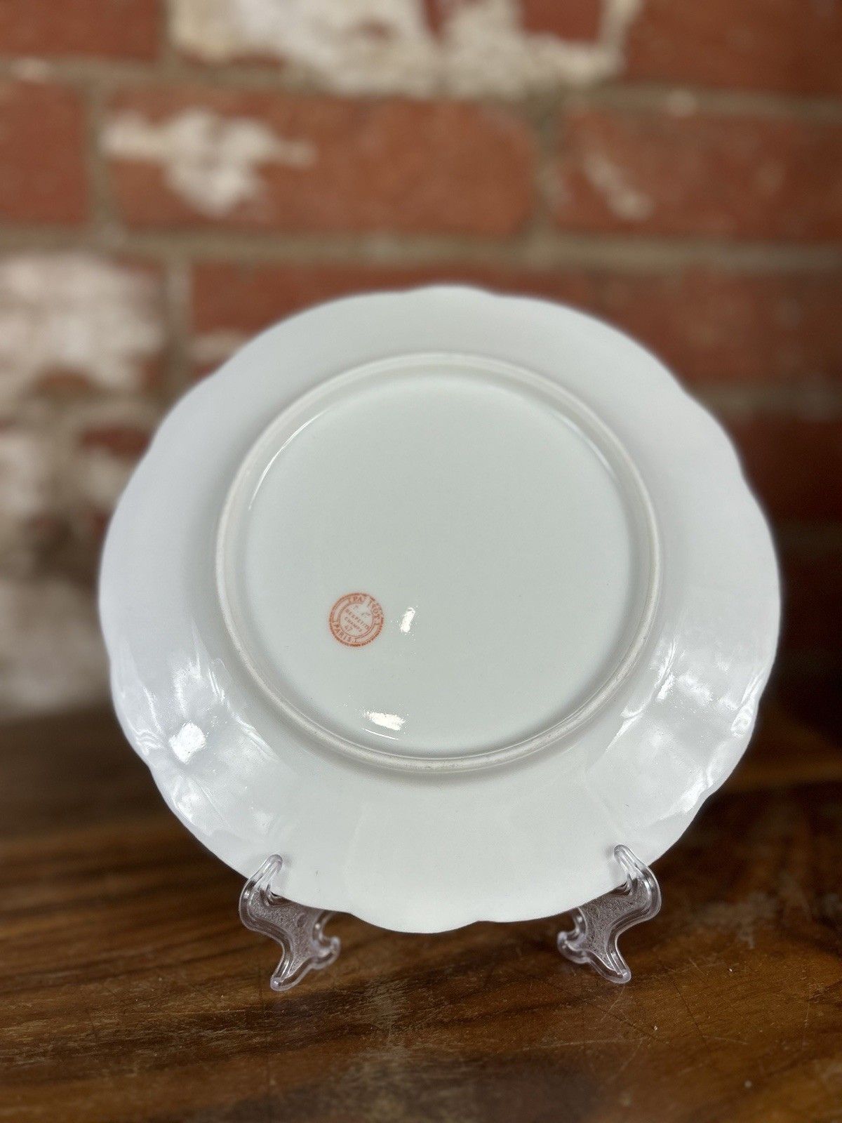 Antique Old Paris Armorial Porcelain Pink Plate Service, 11pc, French photo buy