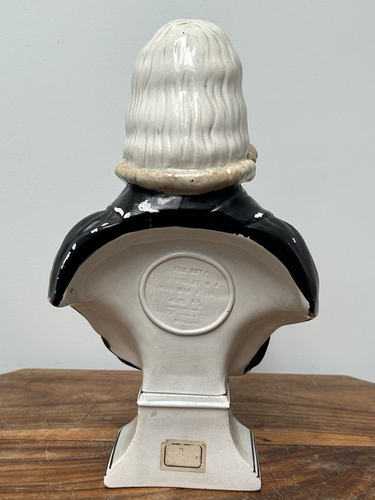 Enoch Wood Staffordshire Pearlware Bust Of Rev John Wesley, 30cm photo Art