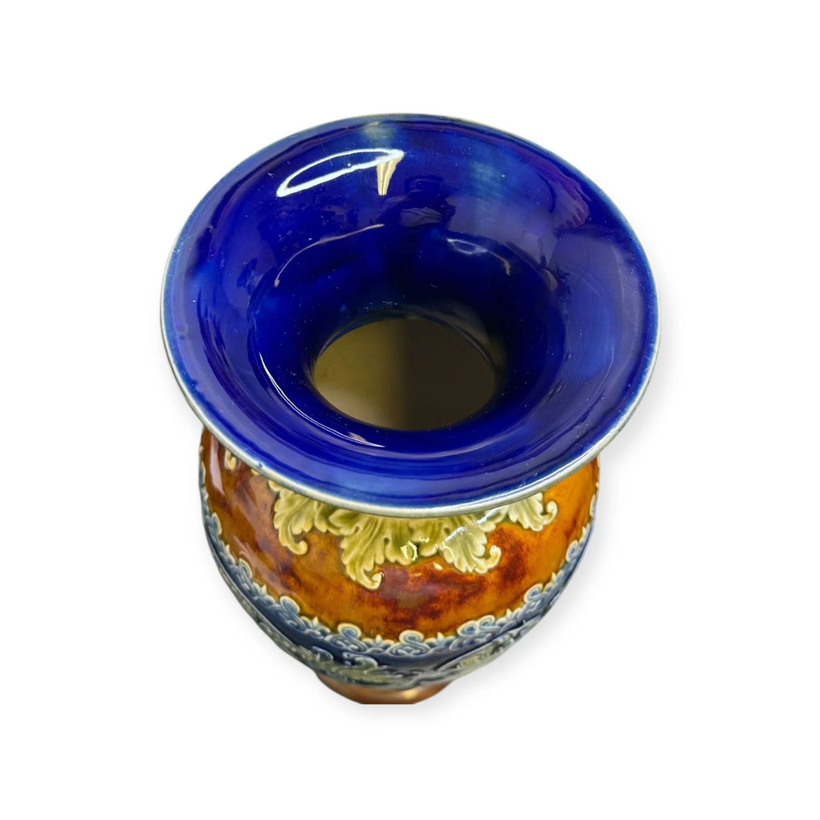 photo vinterior Royal Doulton Lambeth Revival Vases (Pair) Decorated By Elizabeth Pepper 2001