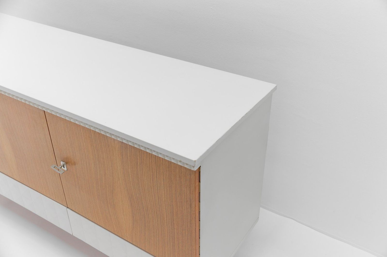 Mid Century Modern Brown & White Sideboard, 1960s photo vintage
