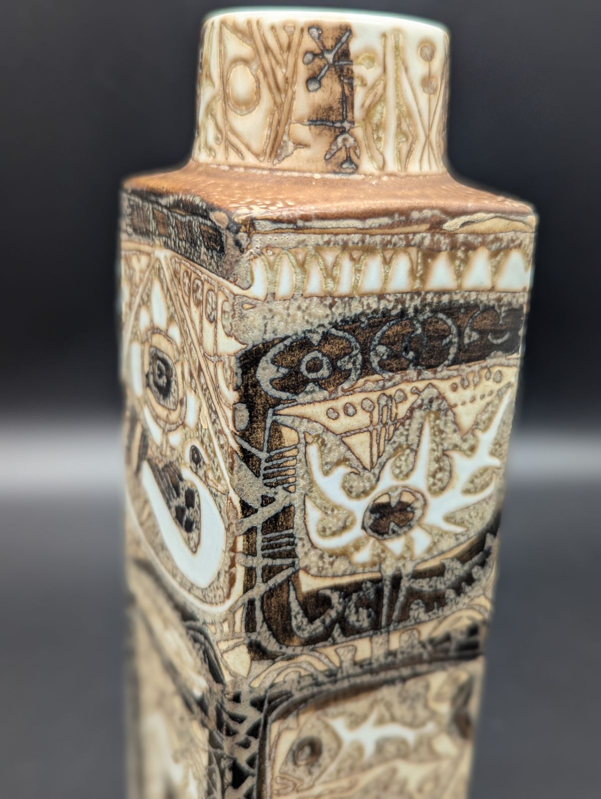 Royal Copenhagen Baca Faience Vase — Nils Thorsson — Shape 719/3257 — C.1967–69 photo furniture