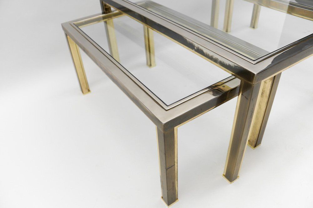 Vintage French Nesting Tables, 1970s, Set Of 3 photo vinterior