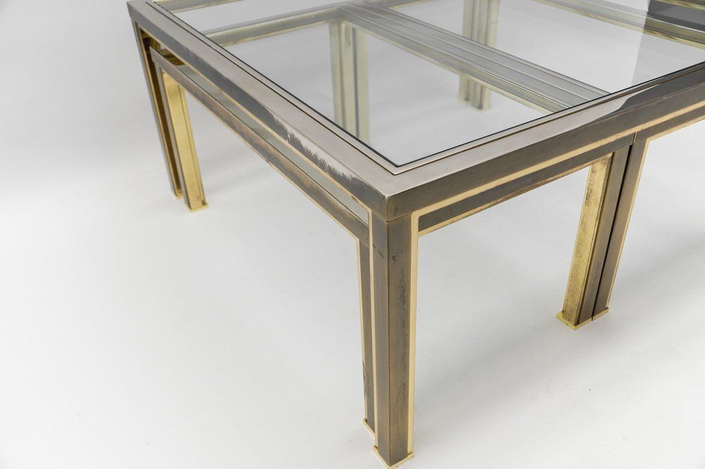 Vintage French Nesting Tables, 1970s, Set Of 3 photo vintage