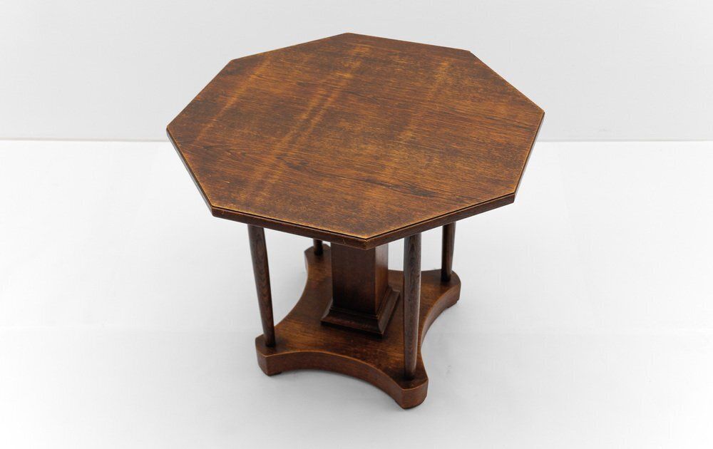Art Deco Wooden Table, Germany, 1940s photo vintage