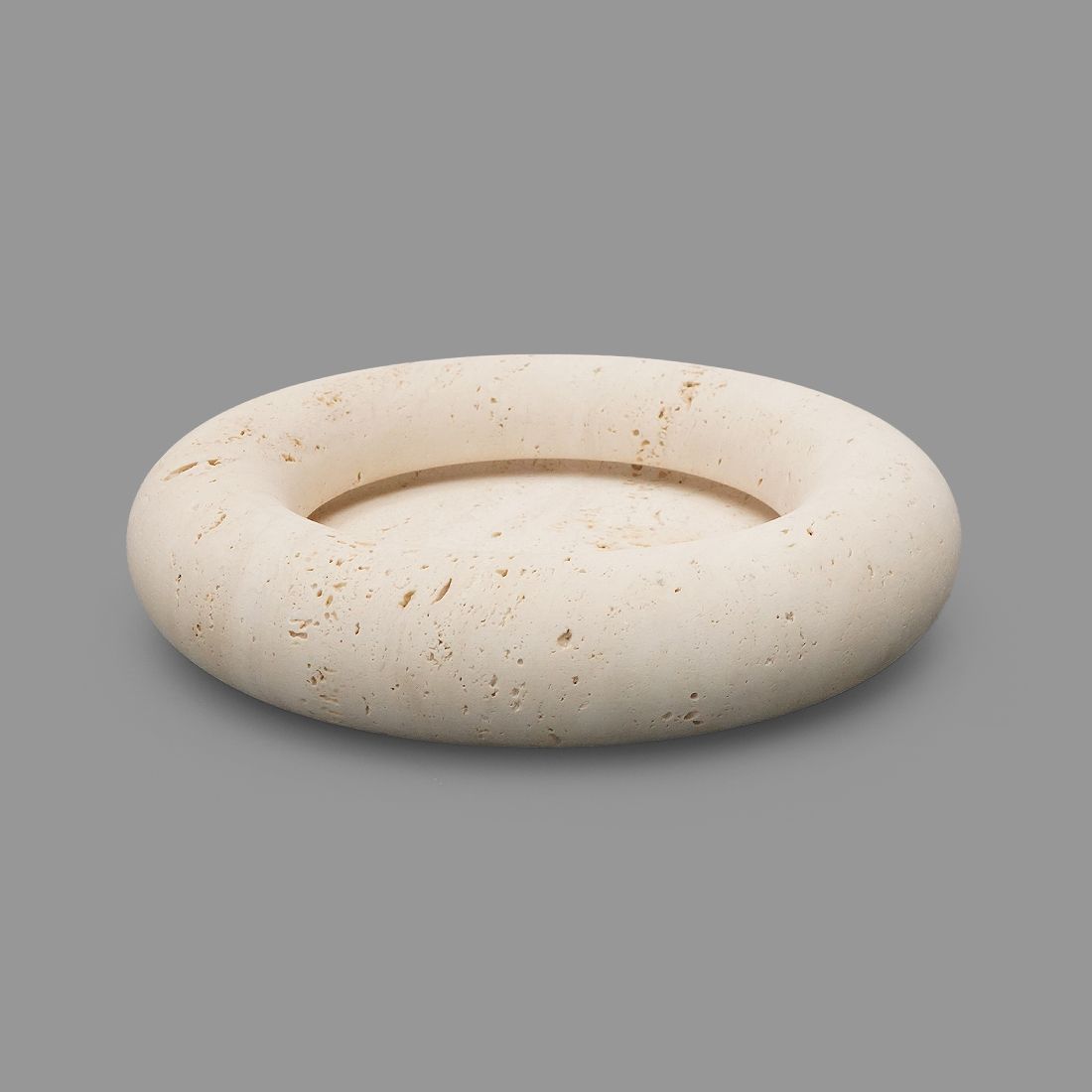 “Voltero” Travertine Bowl By Pier Alessandro Giusti And Egidio Di Rosa For Up & Up, 1970s photo Home Decor