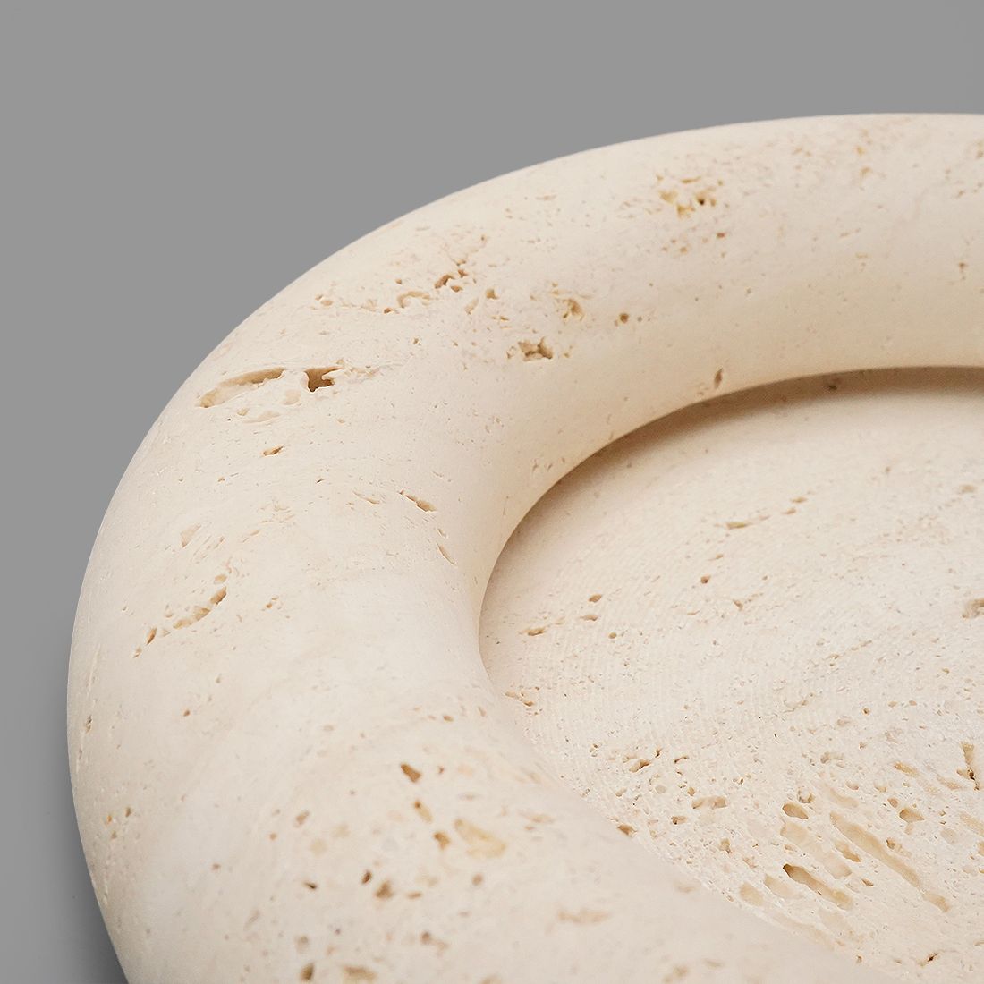 Home Decor “Voltero” Travertine Bowl By Pier Alessandro Giusti And Egidio Di Rosa For Up & Up, 1970s photo