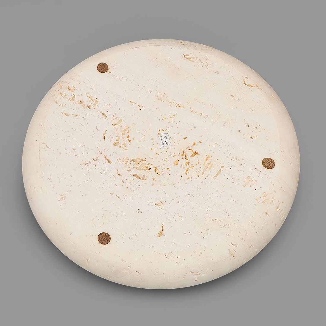 “Voltero” Travertine Bowl By Pier Alessandro Giusti And Egidio Di Rosa For Up & Up, 1970s photo 1500.0