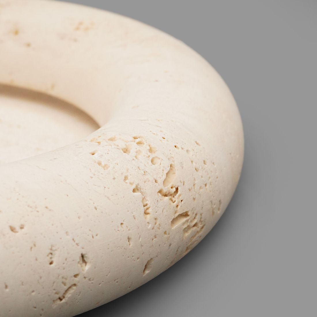 photo vinterior “Voltero” Travertine Bowl By Pier Alessandro Giusti And Egidio Di Rosa For Up & Up, 1970s