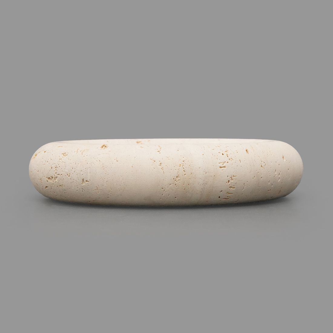 “Voltero” Travertine Bowl By Pier Alessandro Giusti And Egidio Di Rosa For Up & Up, 1970s photo vintage