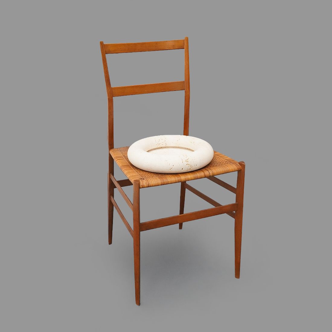 photo for sale “Voltero” Travertine Bowl By Pier Alessandro Giusti And Egidio Di Rosa For Up & Up, 1970s