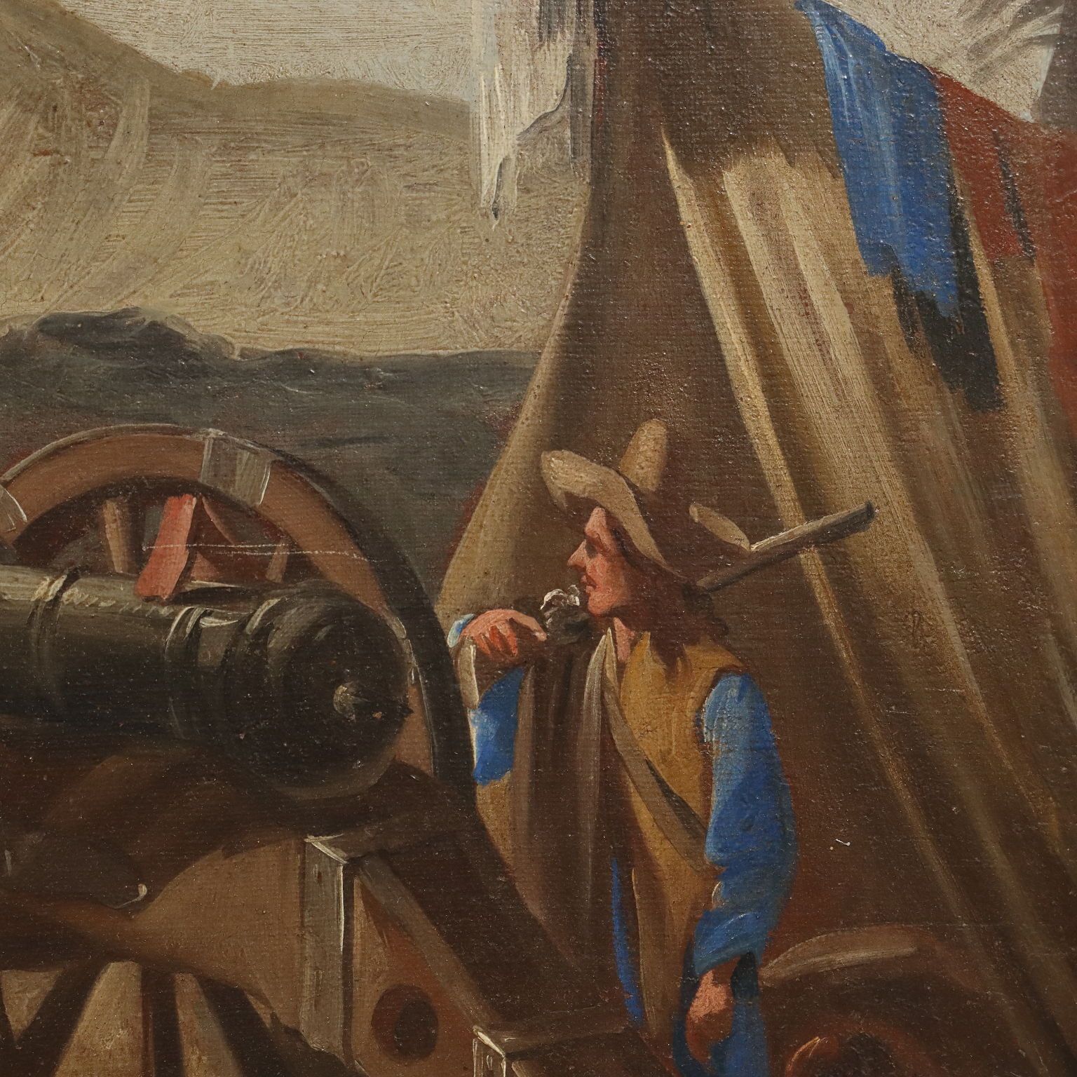 photo for sale Antique Painting Historical Subject Oil On Canvas XVIII Century