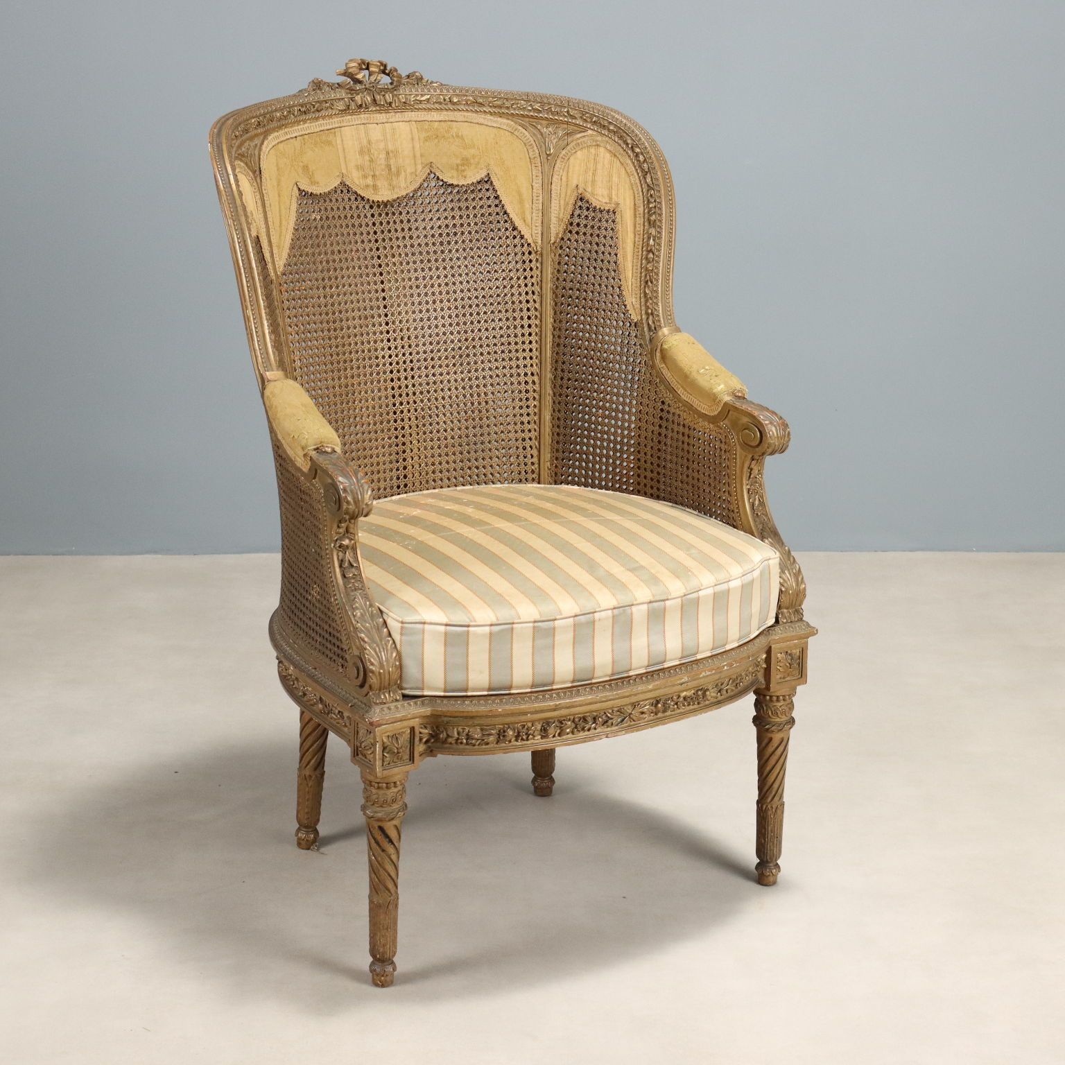 Armchair Neoclassical Style Vienna Straw XIX Century