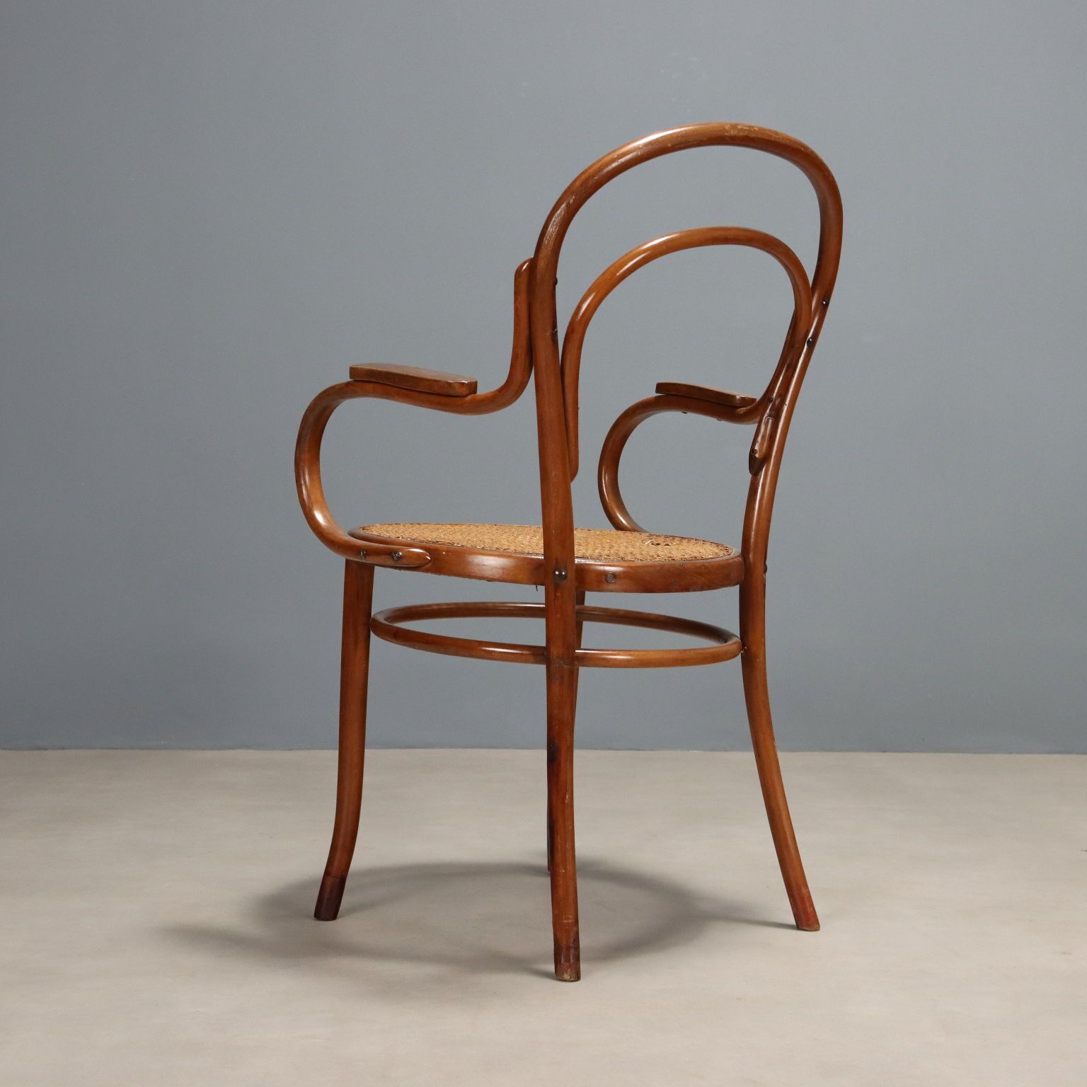 photo for sale Antique Thonet Armchair Beech Vienna Straw XIX Century