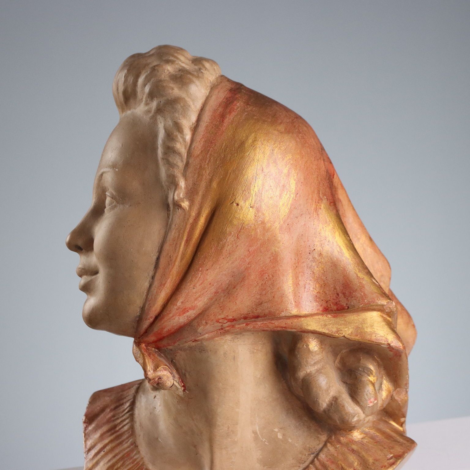 Antique Figurine Female Face Italy XIX XX Century photo buy