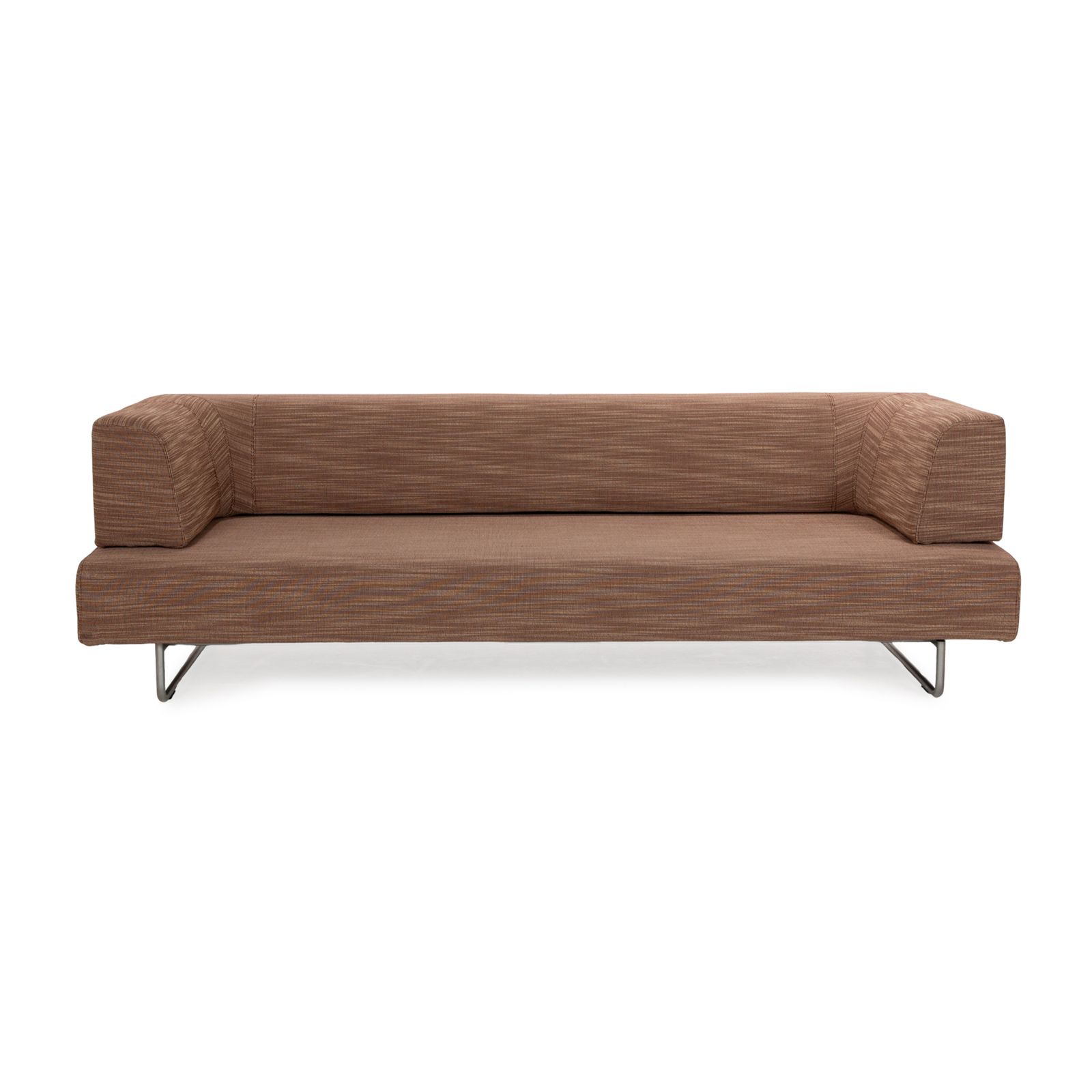 Canapé 3 places Walter Knoll Easy 480 en tissu brun, fonction manuelle