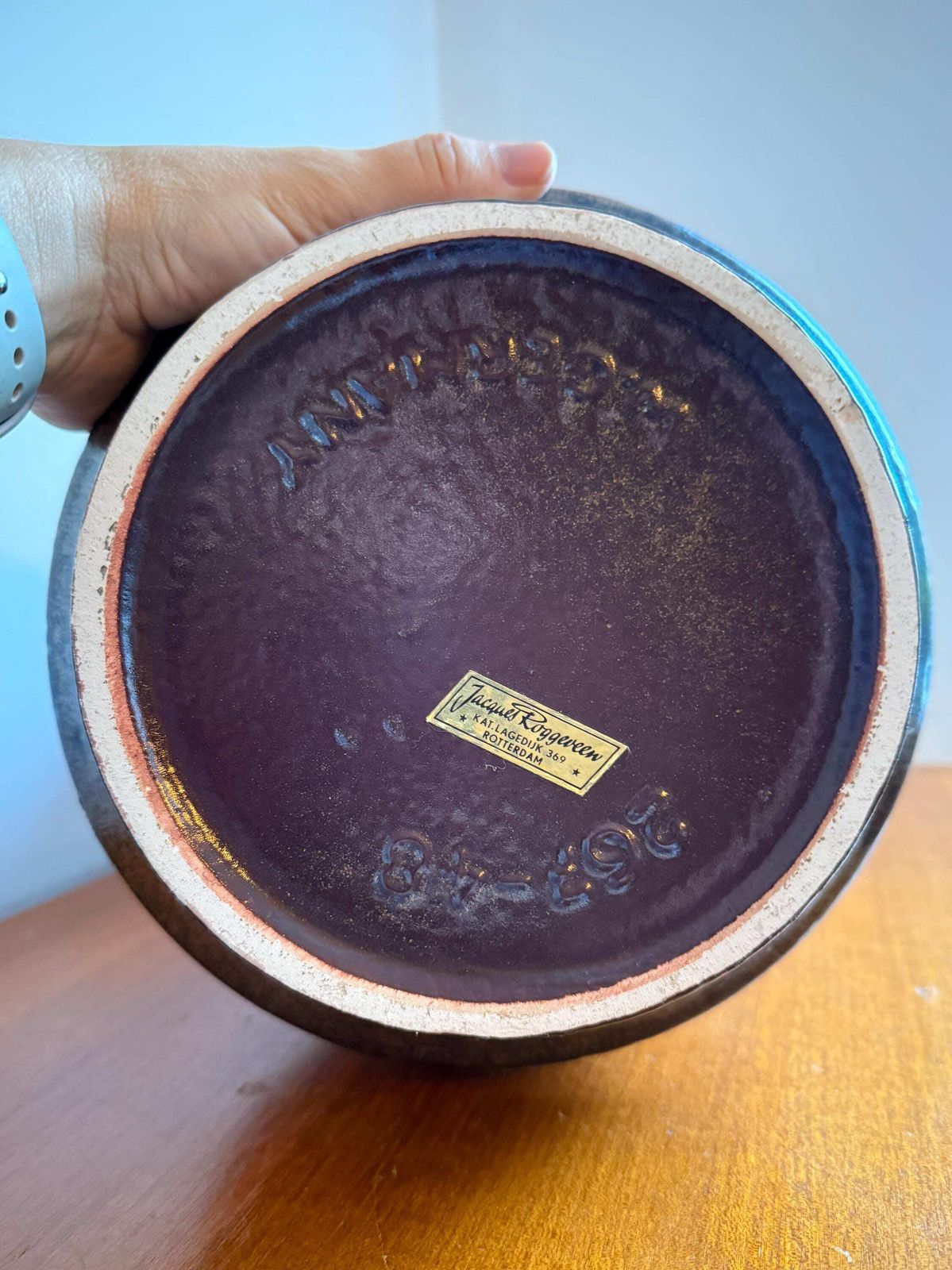 Home Decor Vintage Scheurich West Germany Pagode Xxl Ceramic Vase   Model 267 48   Rare Purple Fat Lava Glaze   Mid Century   Pottery photo