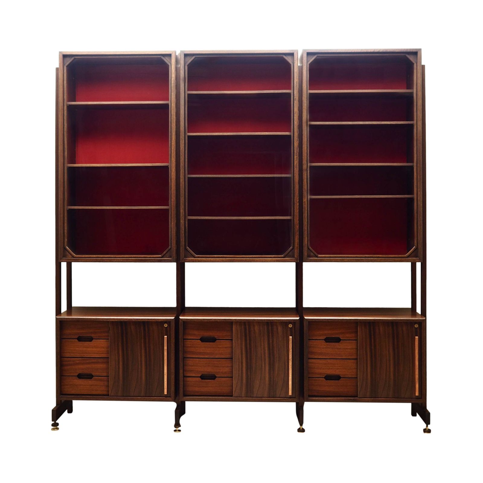 Vintage Modulaire Wandkast, Italiaans Design, Jaren 1960, Productie: Italië
