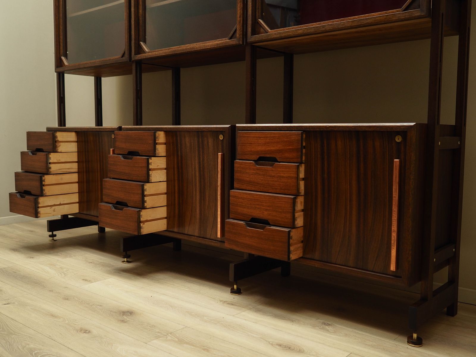 Vintage Modulaire Wandkast, Italiaans Design, Jaren 1960, Productie: Italië photo vinterior
