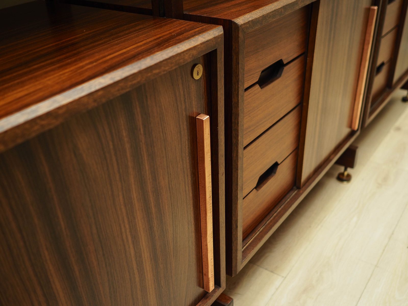 Vintage Modulaire Wandkast, Italiaans Design, Jaren 1960, Productie: Italië photo vintage