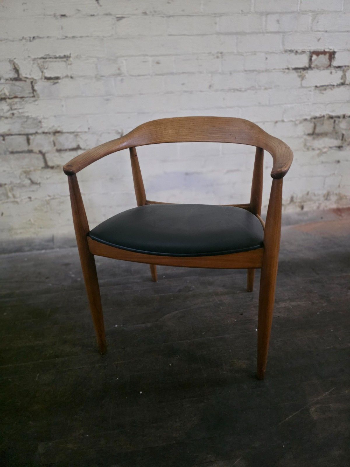 Set Of 4 Danish Teak Mid Century Elbow Chairs photo buy
