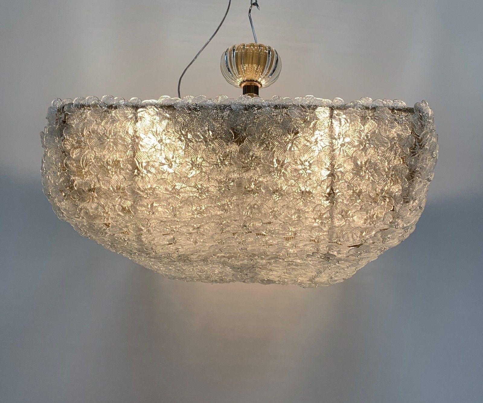 Chandelier Created By Enrico Neri&C.Snc With Murano Flowers Made In Italy photo for sale