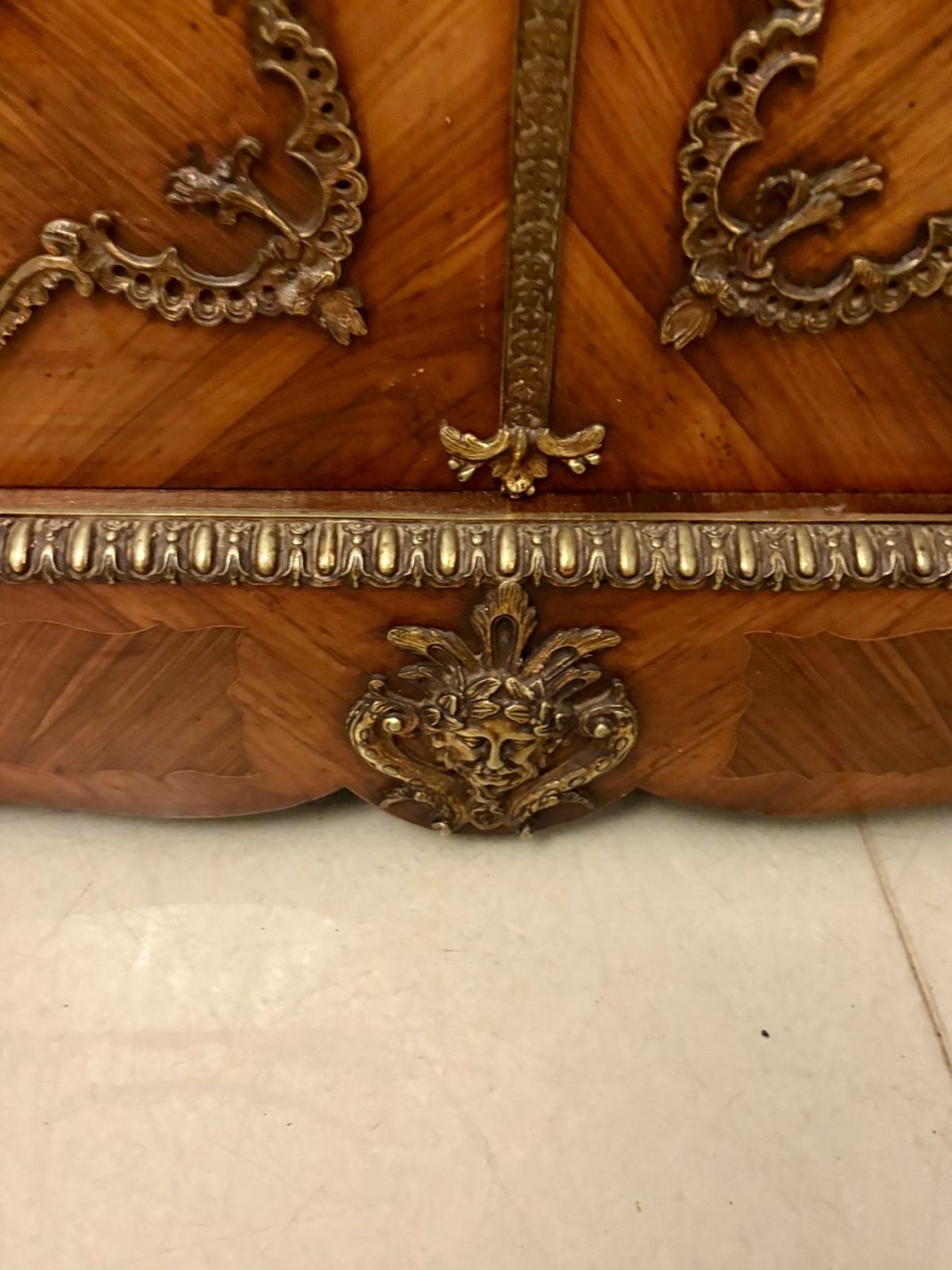 Exceptional Quality Antique French Louis XVI Style Marble Top Side Cabinet photo 14850.0