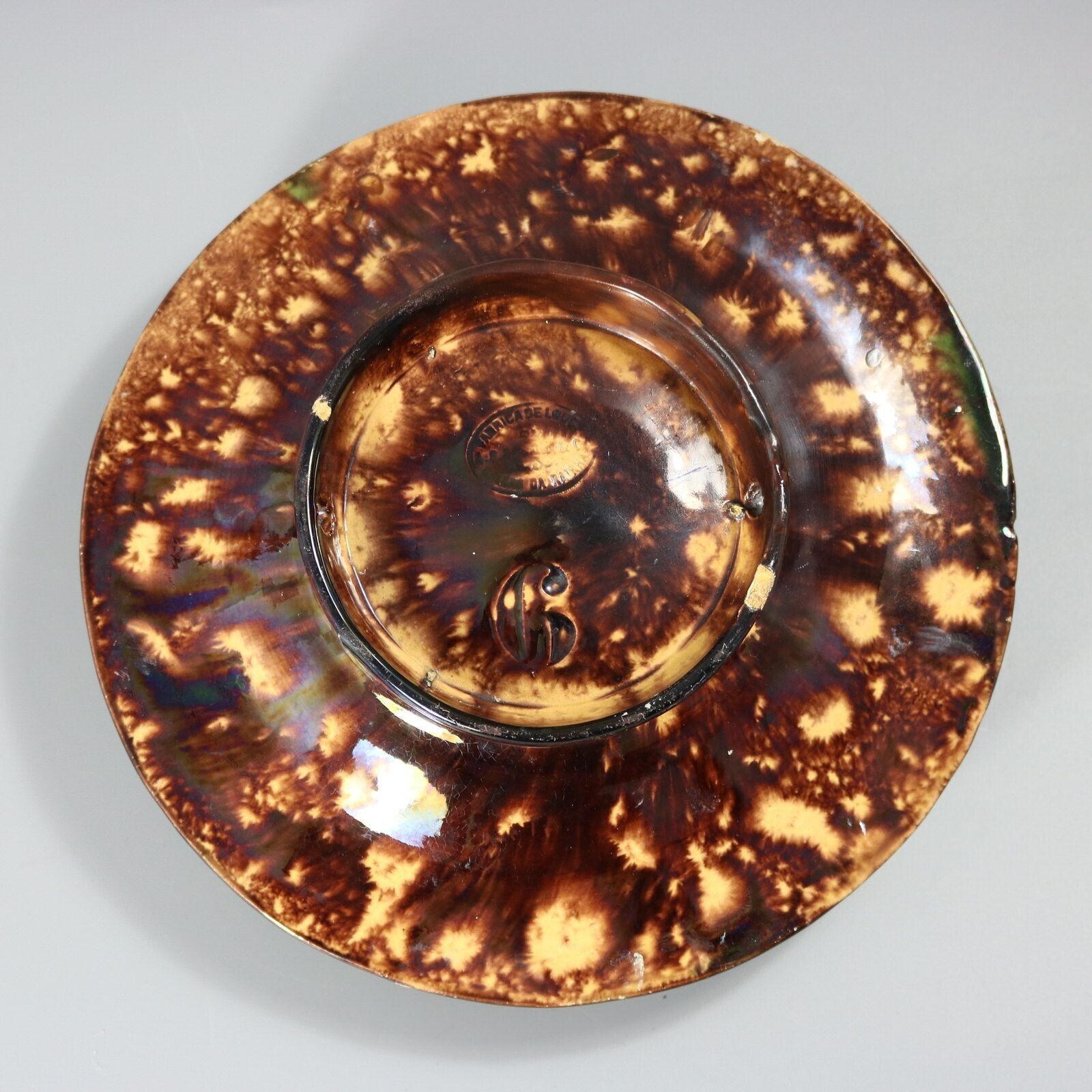 Augusto Baptista De Carvalho Palissy Majolica Frog Plate photo vinterior
