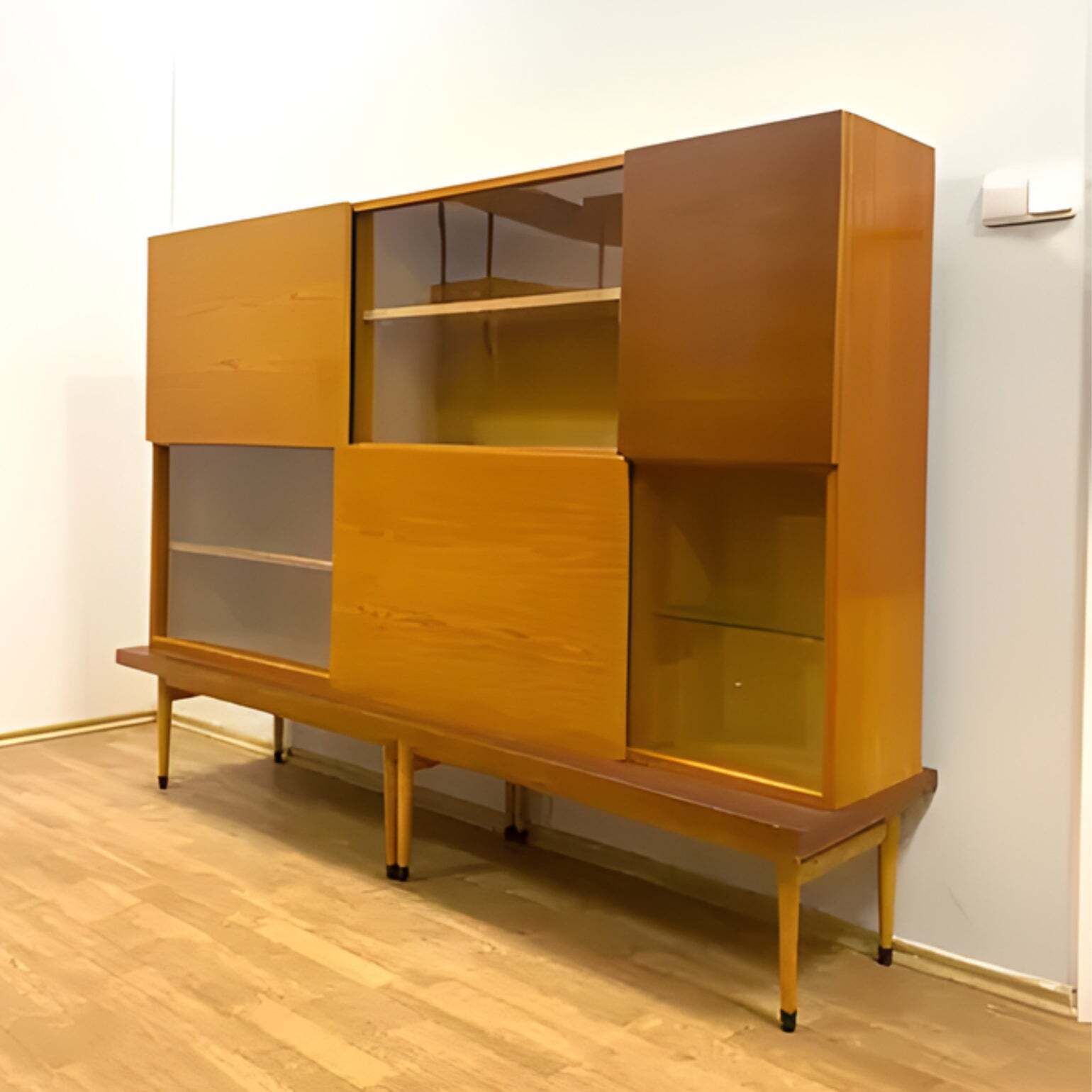 Retro Cabinet / Bookcase, Brussels Style, 1960s photo vintage