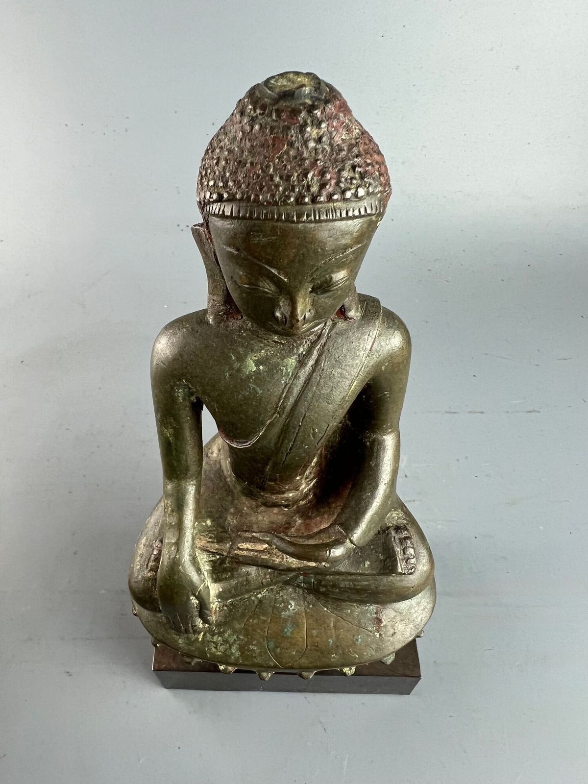 Burmese Or Thai Bronze Buddha In Bhumisparsha Mudra, Circa 1800 photo furniture