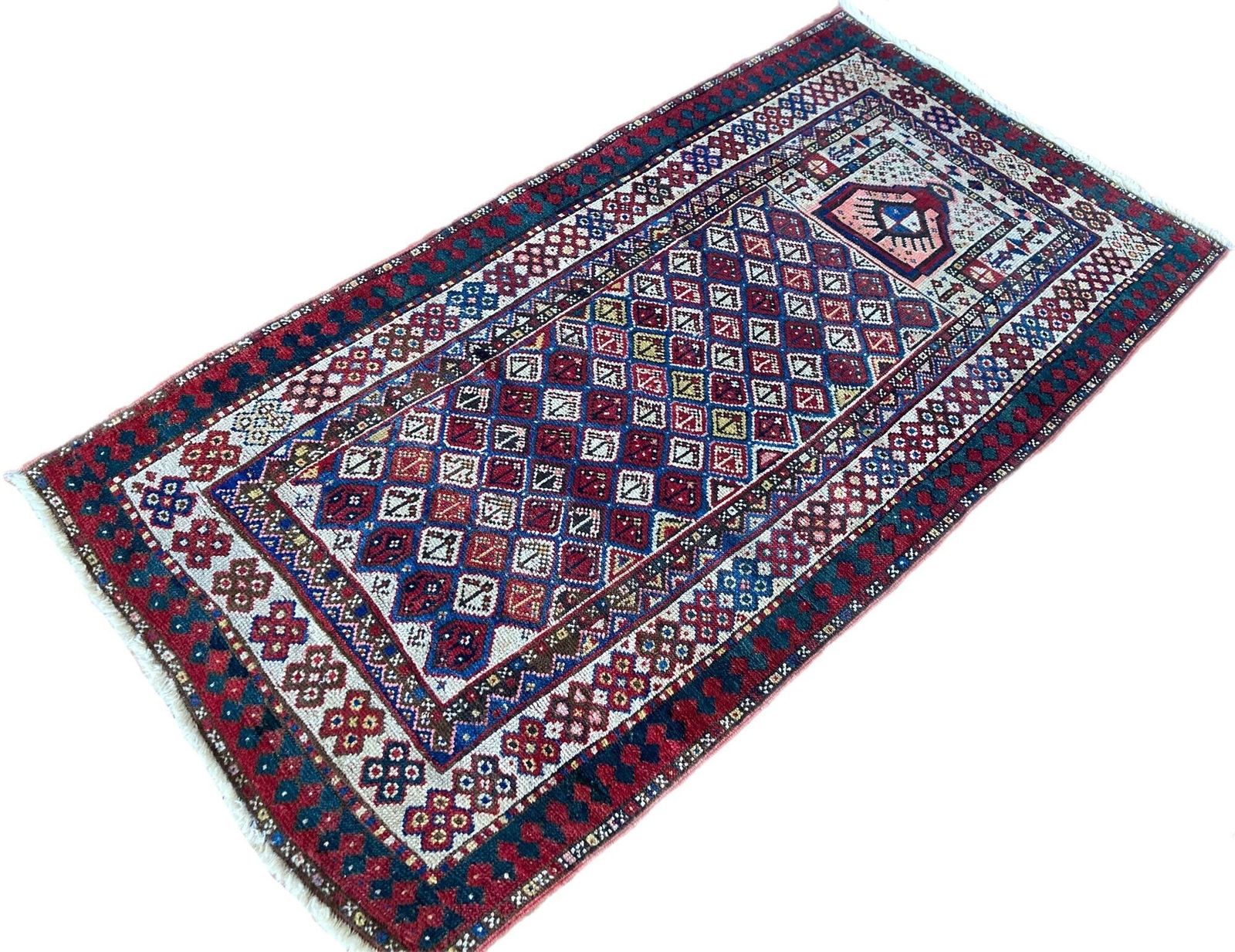 Antique Caucasian Gendje Prayer Rug 1.90m X 0.98m photo for sale