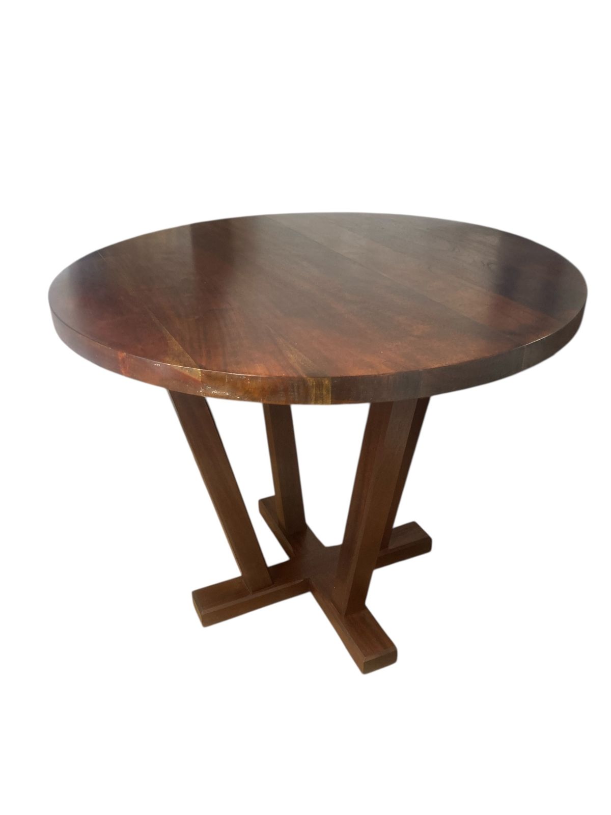 4 Person Circular Mahogany Dining Or Restaurant Table photo buy