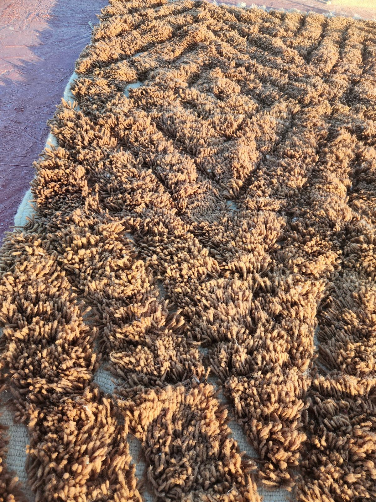 Luxurious Statement: Extra Large Chocolate Brown Moroccan Shaggy Rug photo vinterior