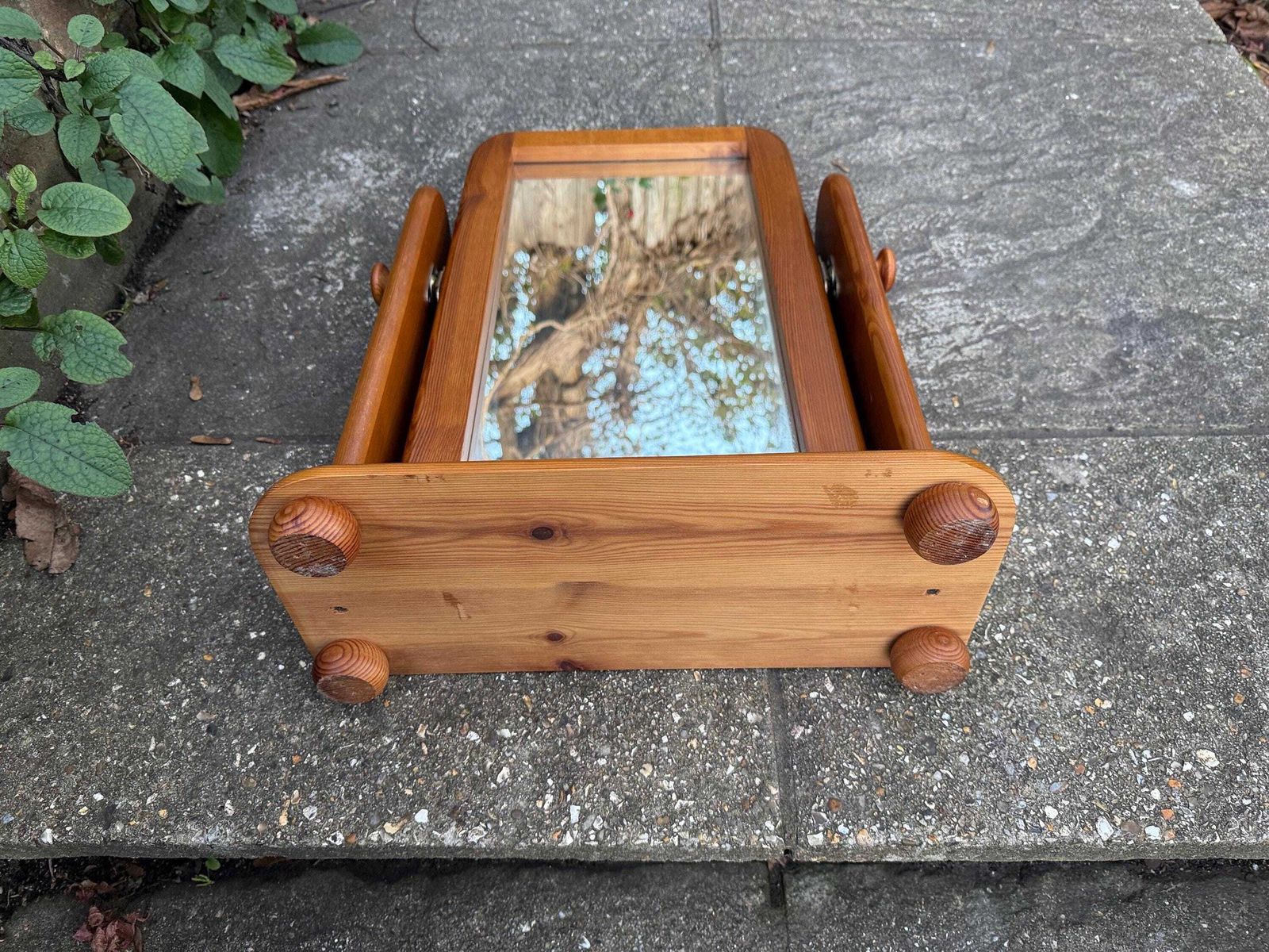photo furniture Vintage Westminster Pine Cheval Dressing Mirror Free Standing Rustic Farmhouse Natural Wood