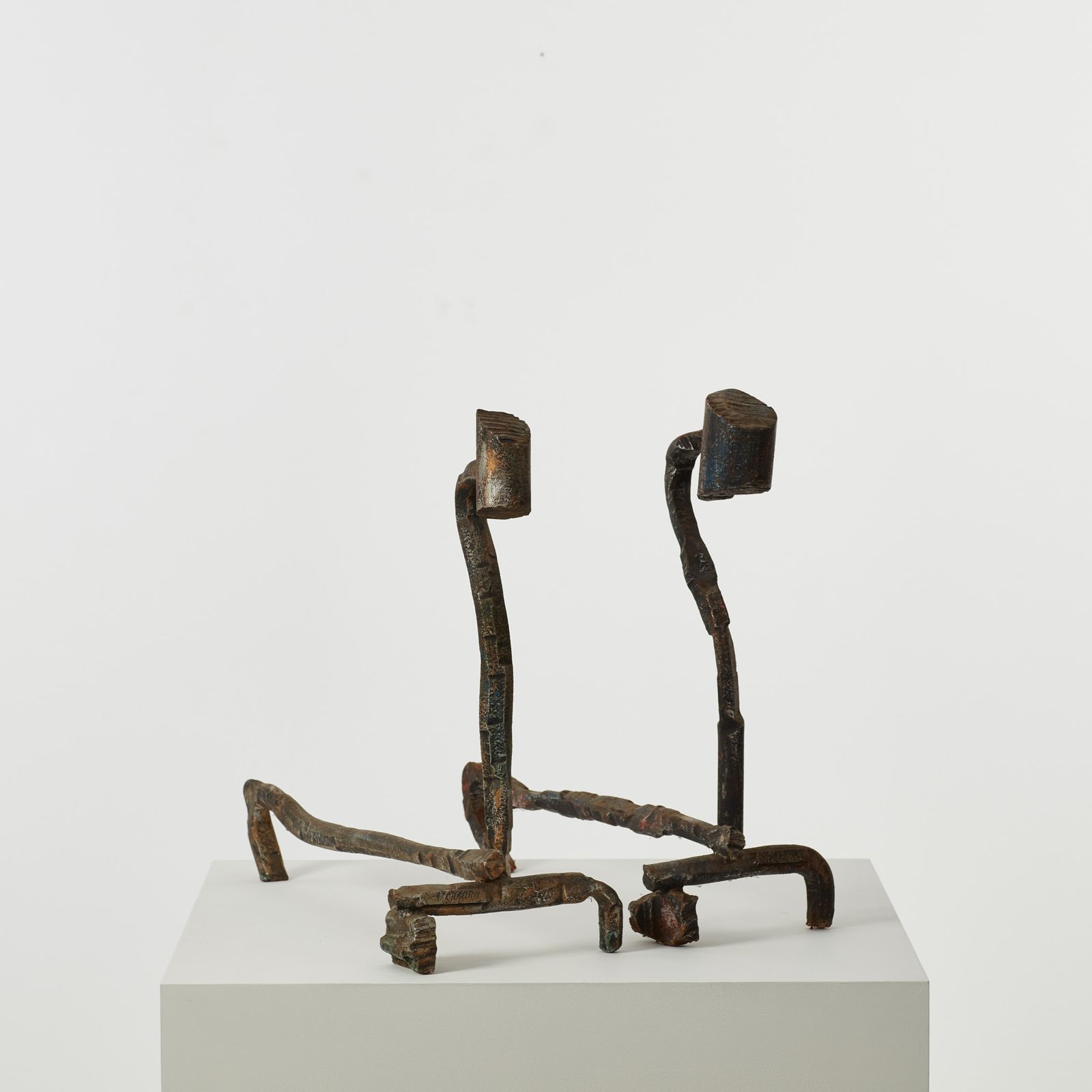 Salvino Marsura Alari Caminetto (Fire Andirons) Treviso, Italy, 1970s photo furniture