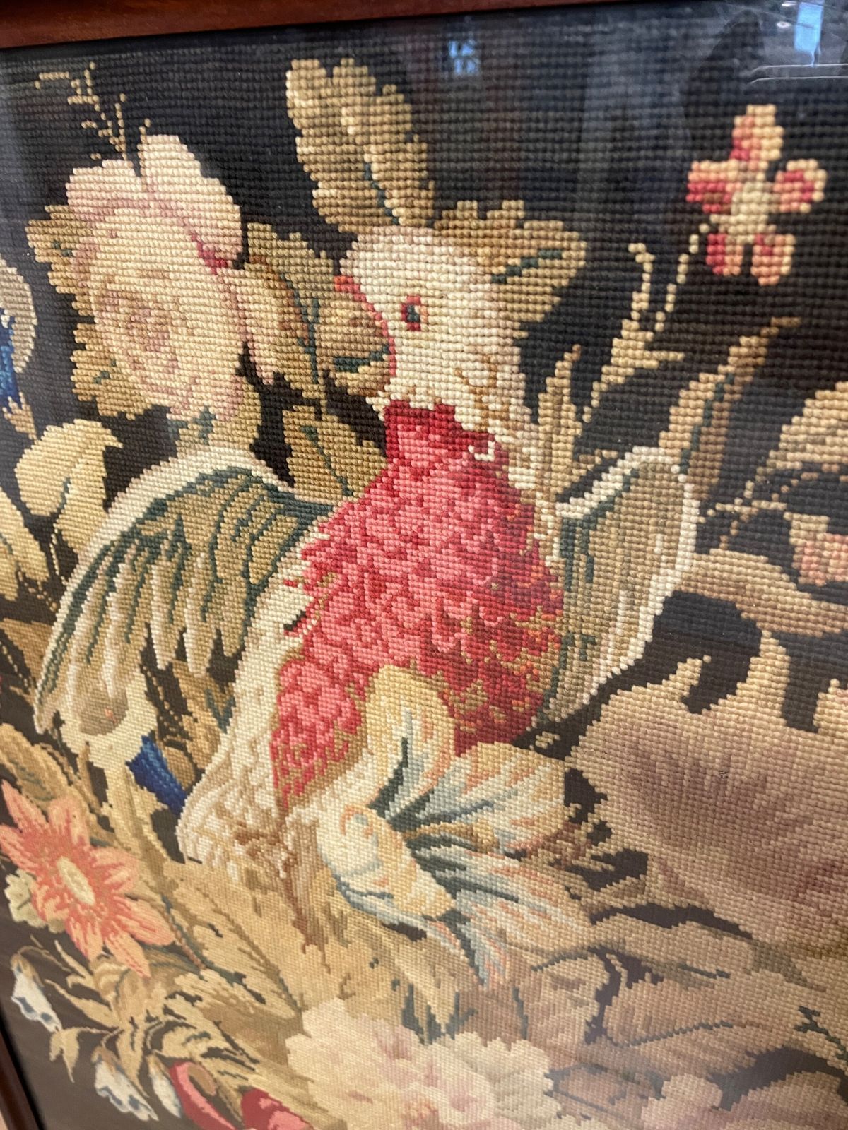 C19th Country House Mahogany Tapestry Firescreen photo vinterior