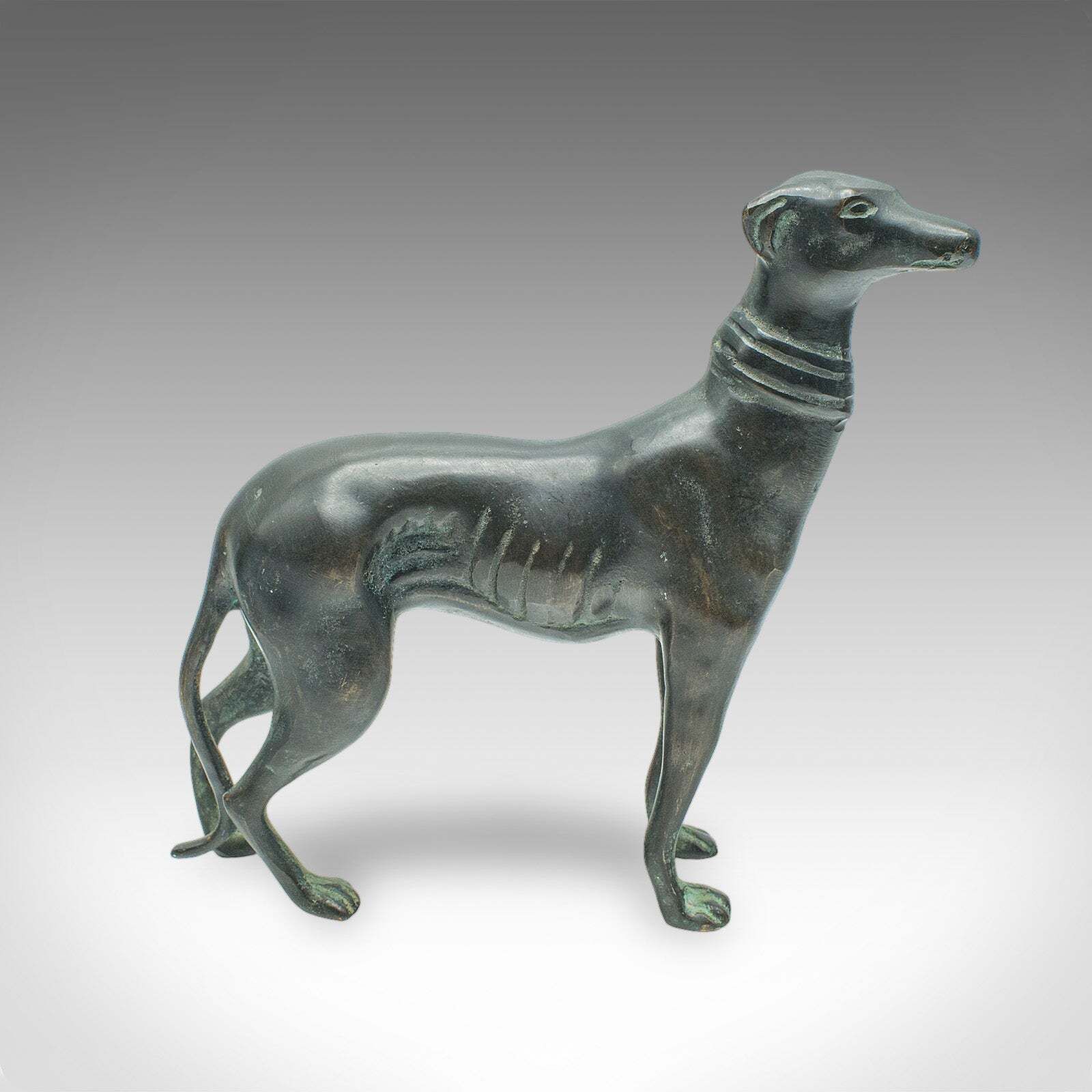 Antique Greyhound Figure, French, Bronze, Dog Paperweight, Ornament, Victorian photo for sale