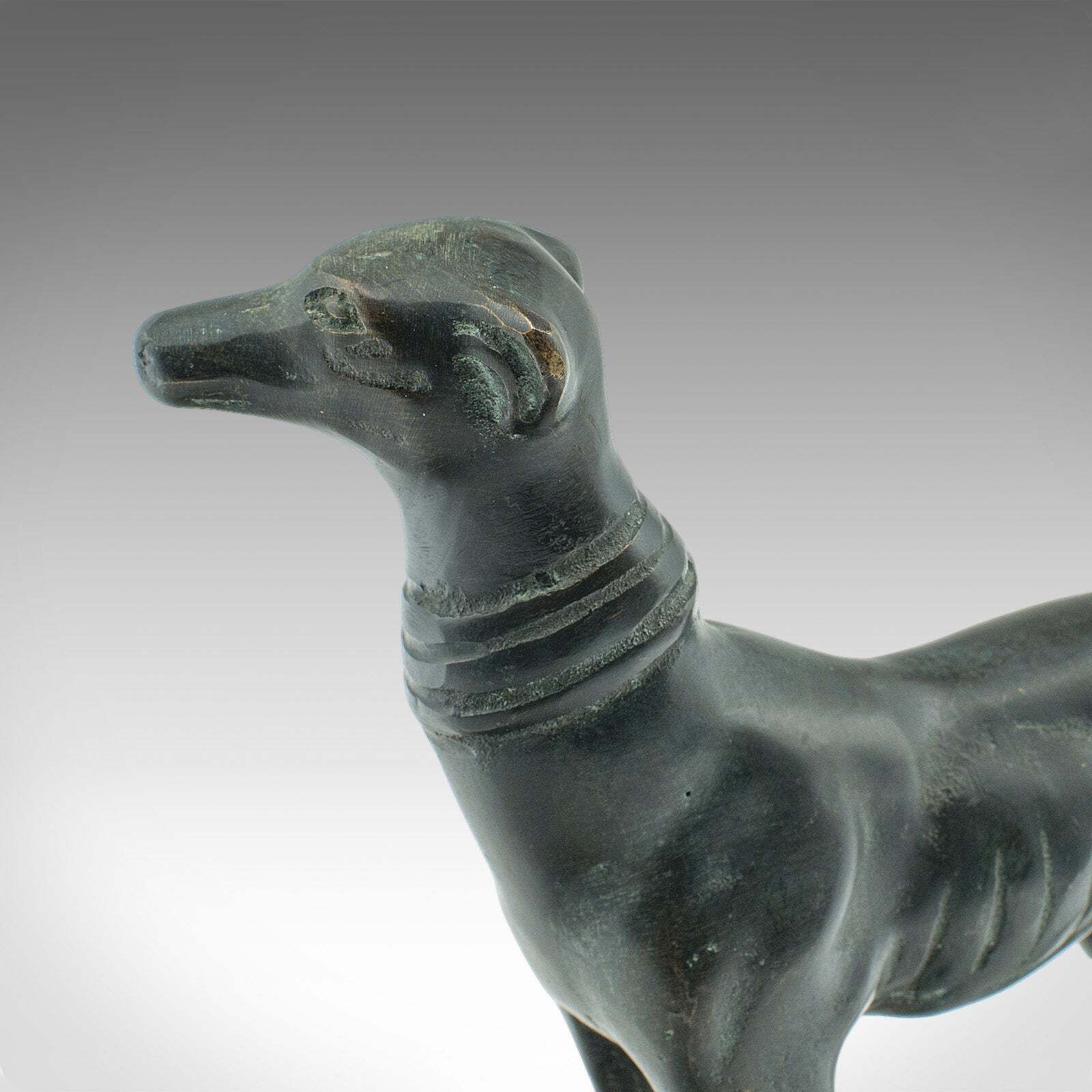 photo for sale Antique Greyhound Figure, French, Bronze, Dog Paperweight, Ornament, Victorian