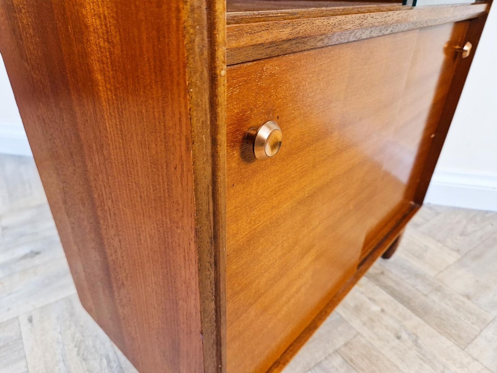 Beaver & Tapley 'Multiwidth' Vintage Mid Century Medium Teak Glazed Glass Bookcase Sideboard Bl754 photo buy