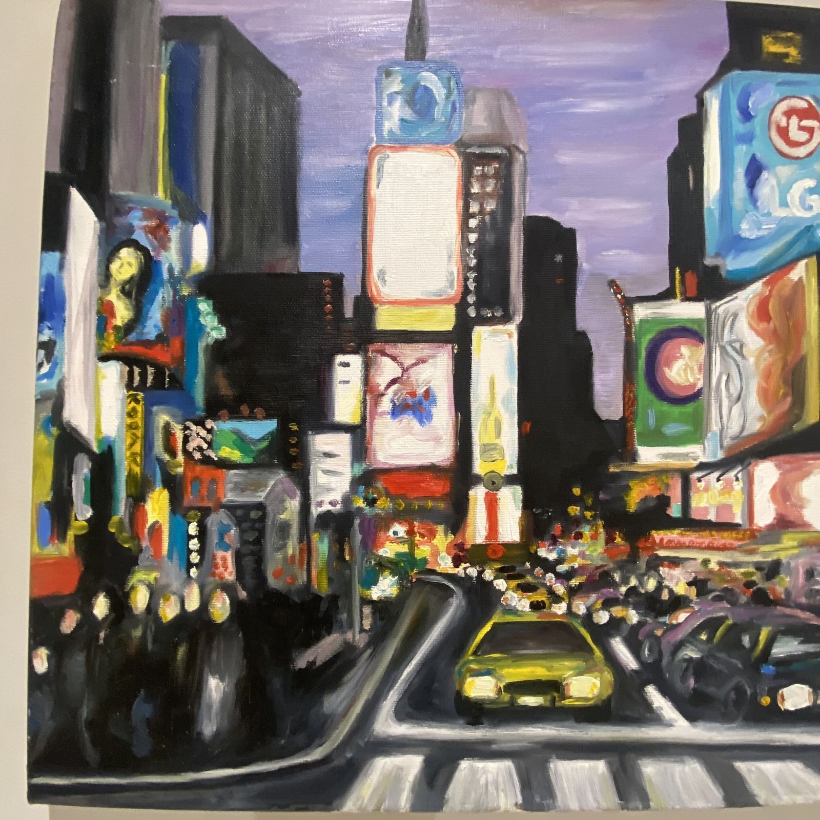 photo furniture Original New York City Painting | Hand Painted Urban Street Scene Acrylic On Canvas