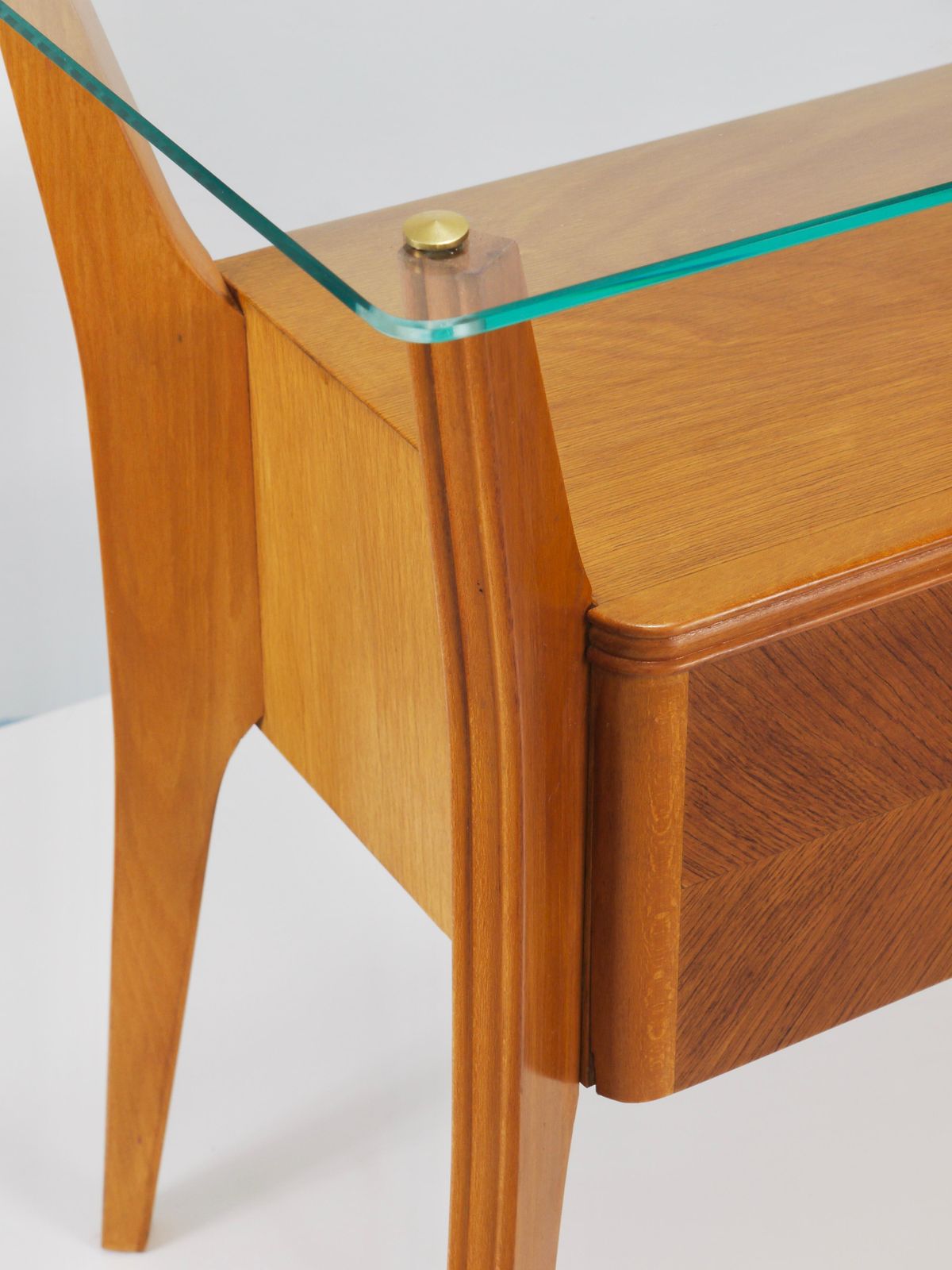 photo buy Gio Ponti Maple & Walnut Nightstand Table, La Permanente Mobili Cantù, 1940s