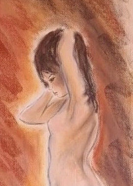 Pamela Randal, Original One Off Artwork: 'Amanda', A Study Of The Human Form In Pastel, 2002 photo furniture