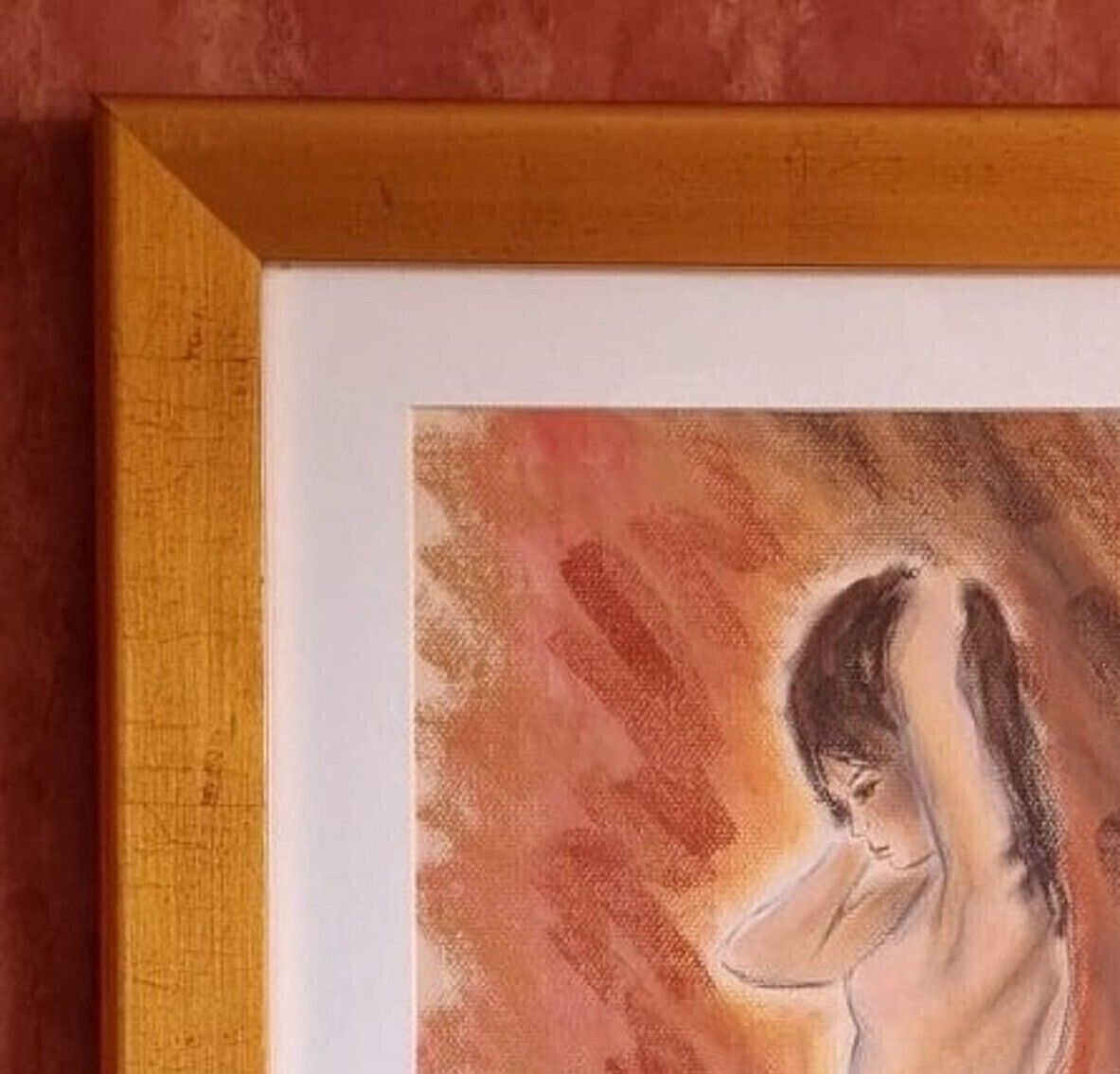 Pamela Randal, Original One Off Artwork: 'Amanda', A Study Of The Human Form In Pastel, 2002 photo Art