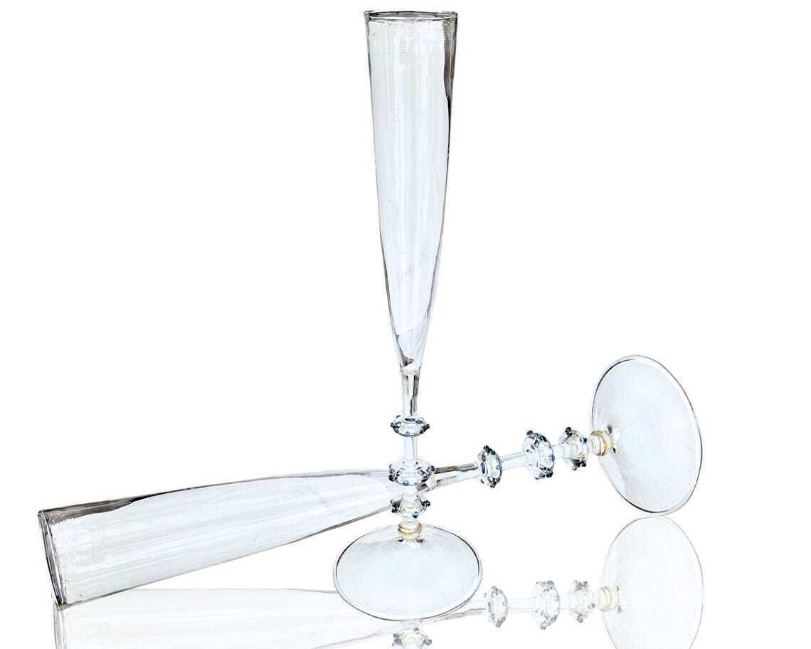 Venetian Champagne Flute Glass | 1pc | Dutch By Jos Bohm