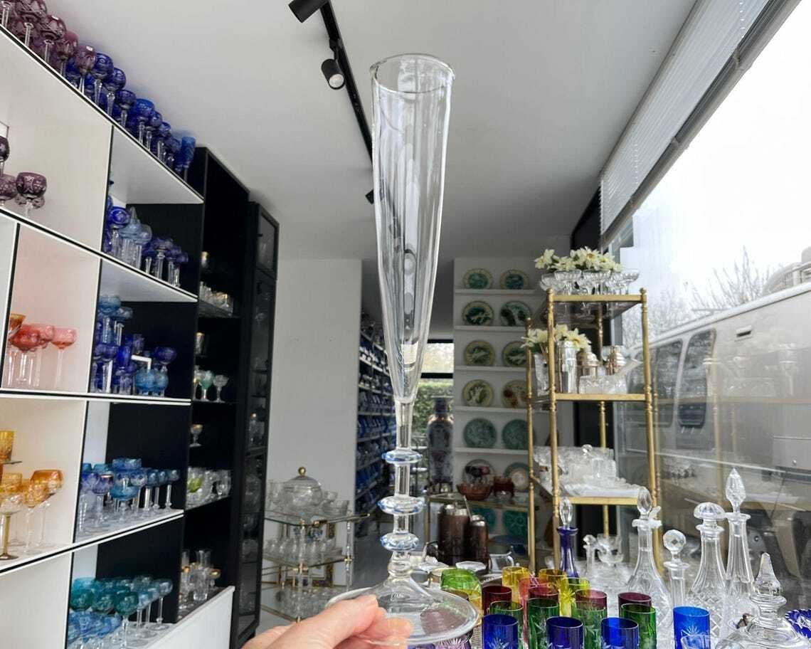 Venetian Champagne Flute Glass | 1pc | Dutch By Jos Bohm photo vinterior