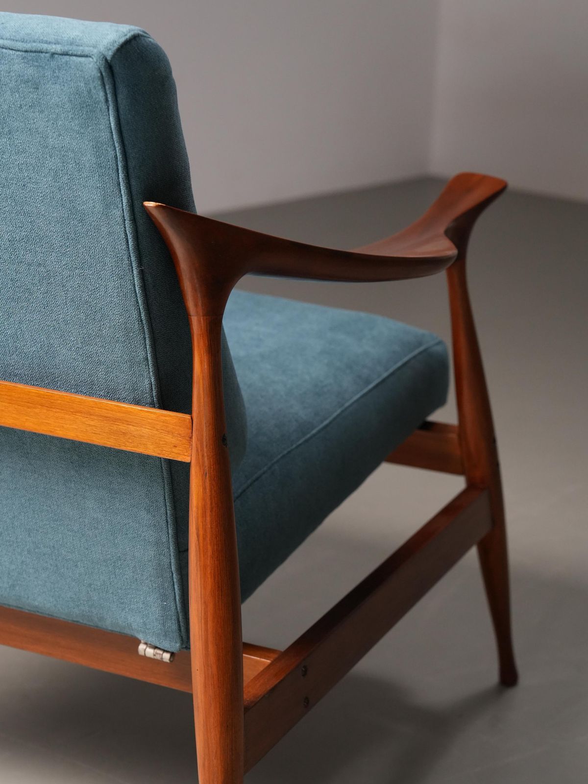 Furniture Set Of Lounge Chairs In Teak By Ico Parisi For Fratelli Reguitti, Italy, 1950's photo