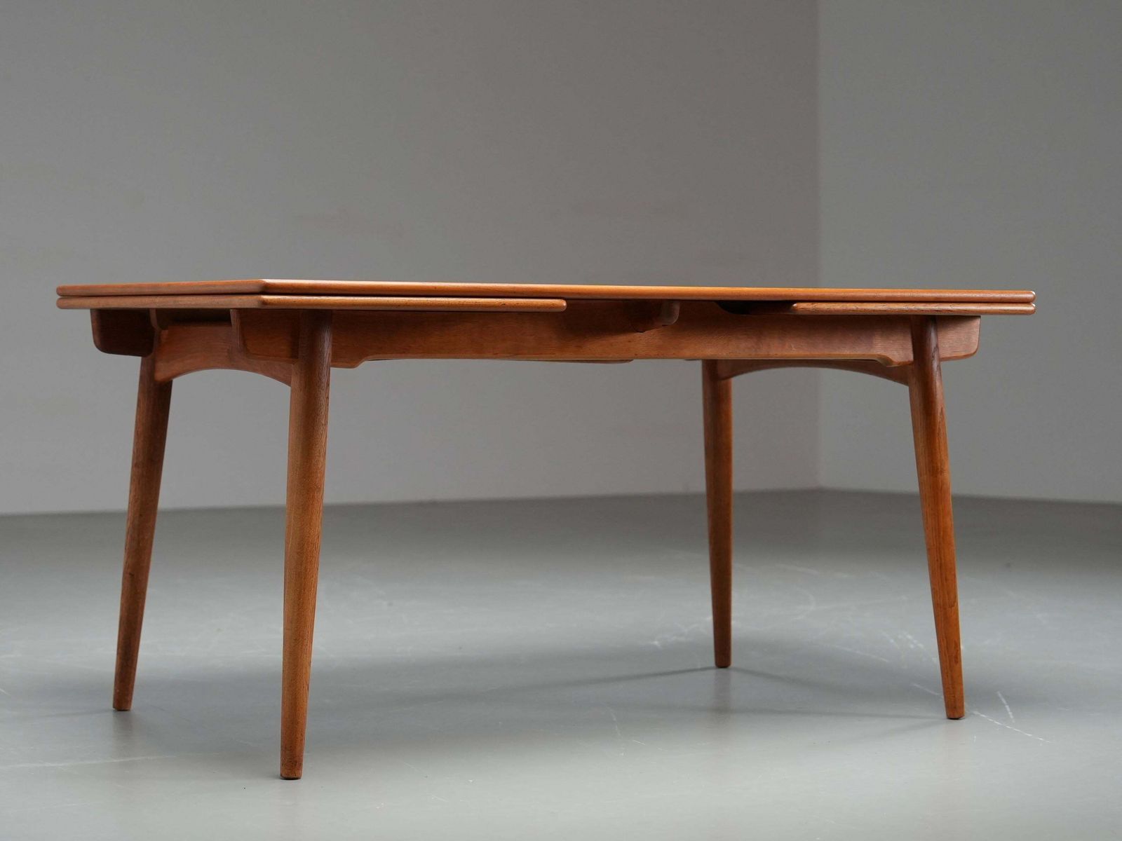 Hans Wegner Teak En Eiken Eettafel 312 Voor Andreas Tuck, Denemarken, Jaren 1960 photo vinterior