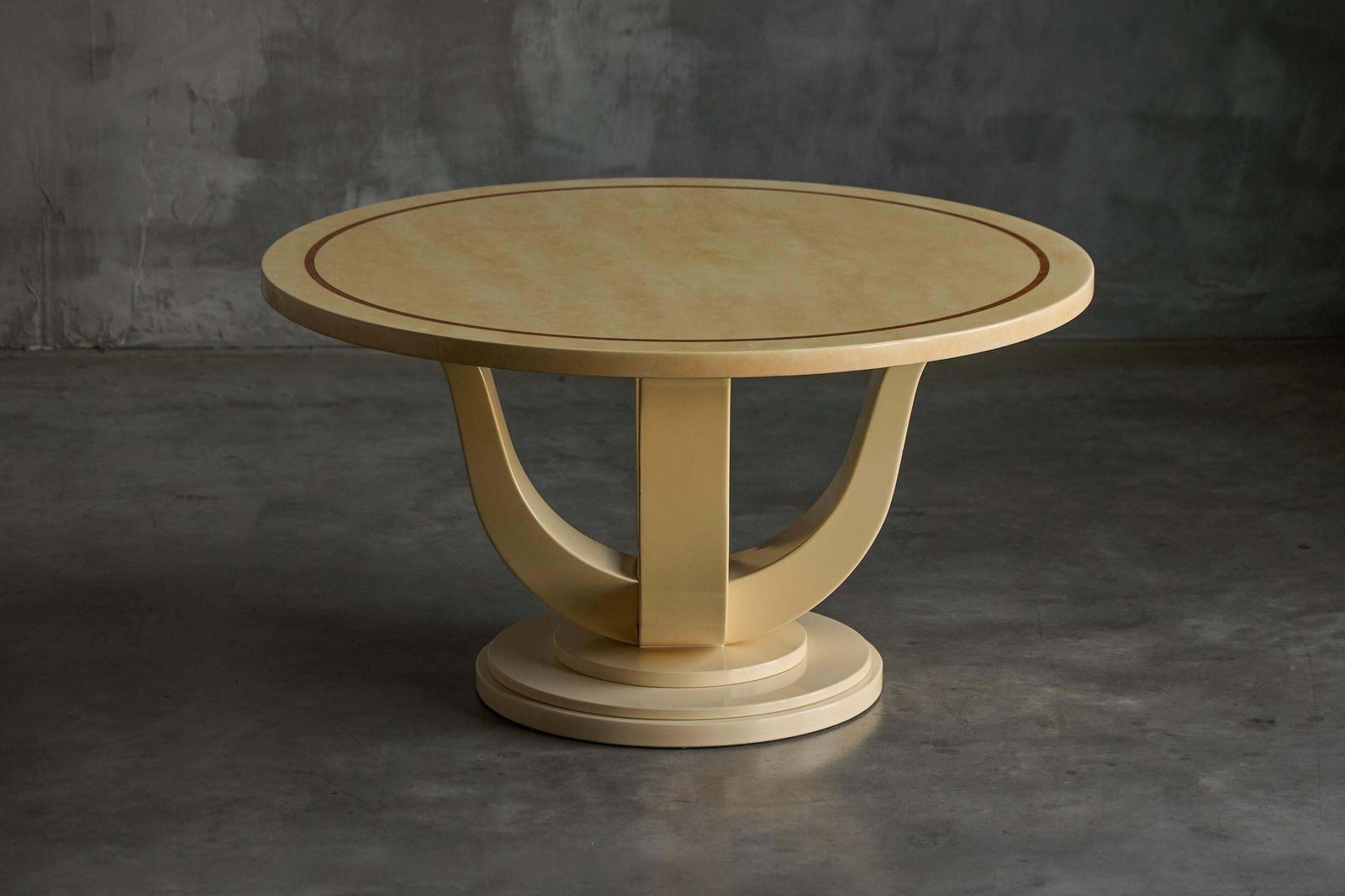 Faux Marble Lacquered Table By Jean Claude Mahey, France, 1970s photo furniture