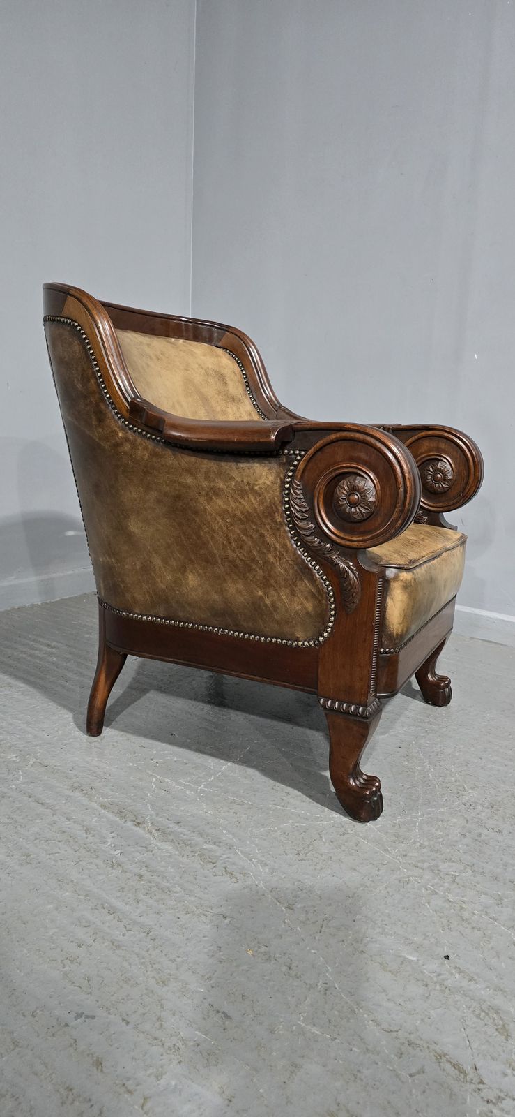 Outstanding Library Chair In The Manner Of George Bullock photo vintage