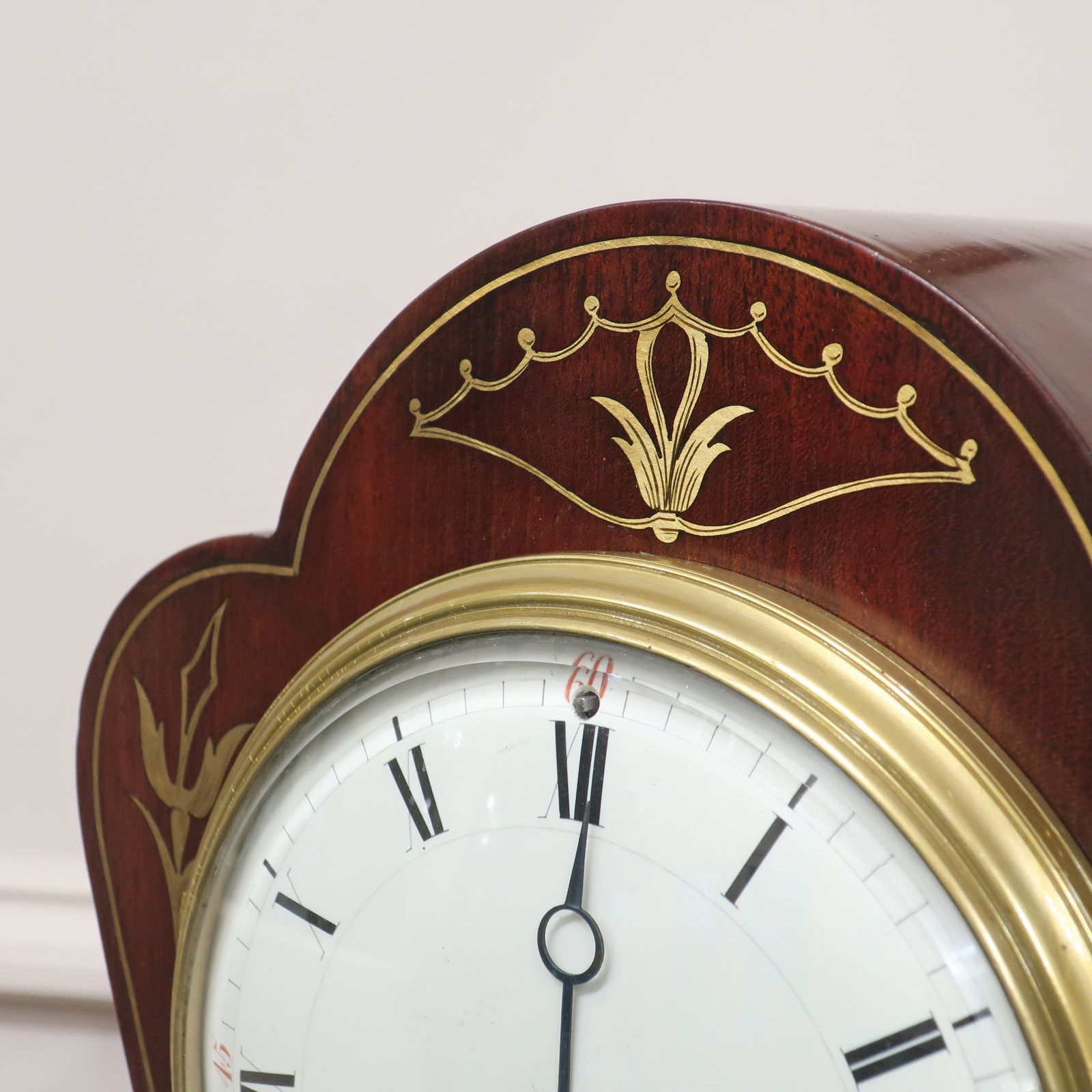 French Art Nouveau Mahogany Mantel Clock photo 900.0